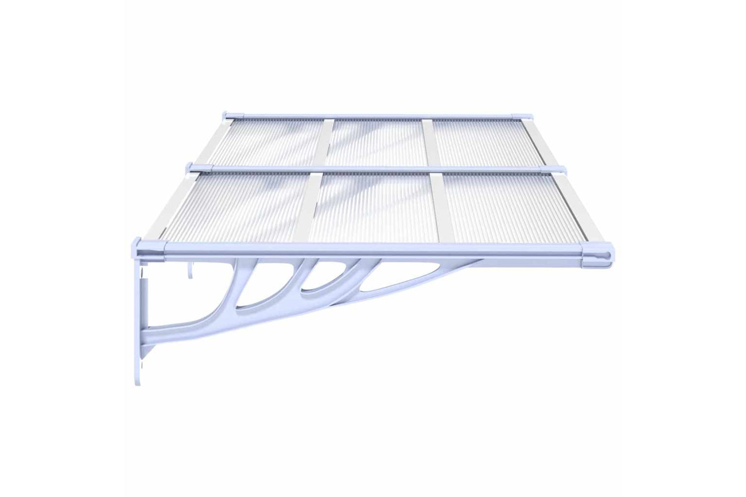 Vidaxl Door Canopy Grey And Transparent 152.5x90 Cm Polycarbonate-3