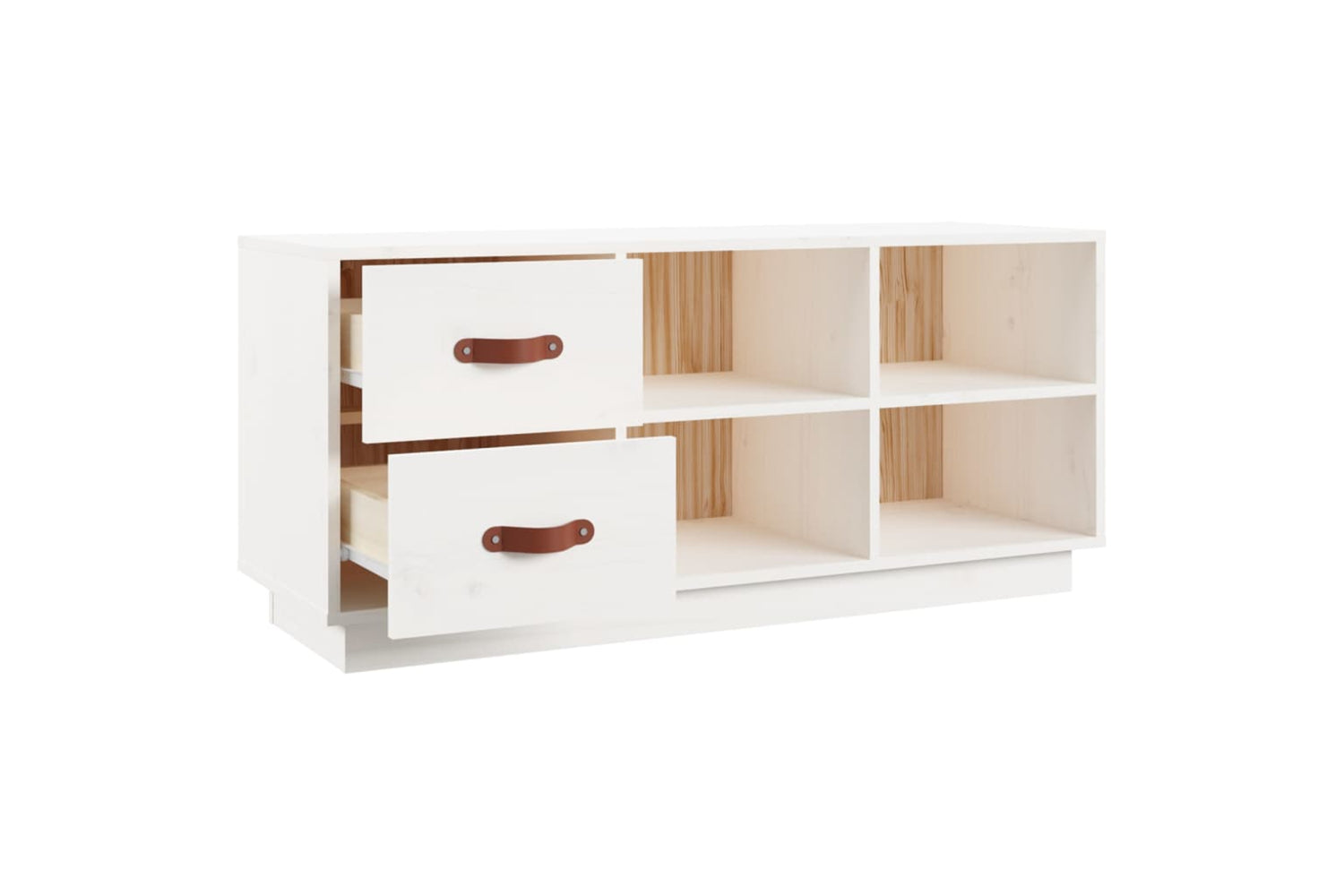 vidaXL 820178 Shoe Bench White 100x34x45cm Solid Wood Pine-6