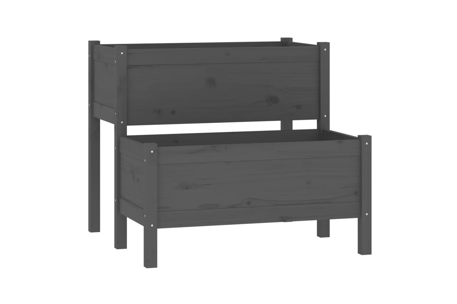 vidaXL 822259 Planter Grey 84.5x84x75cm Solid Wood Pine