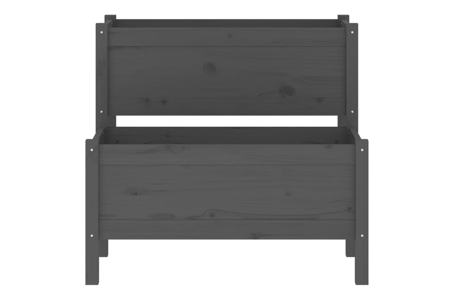 vidaXL 822259 Planter Grey 84.5x84x75cm Solid Wood Pine-3