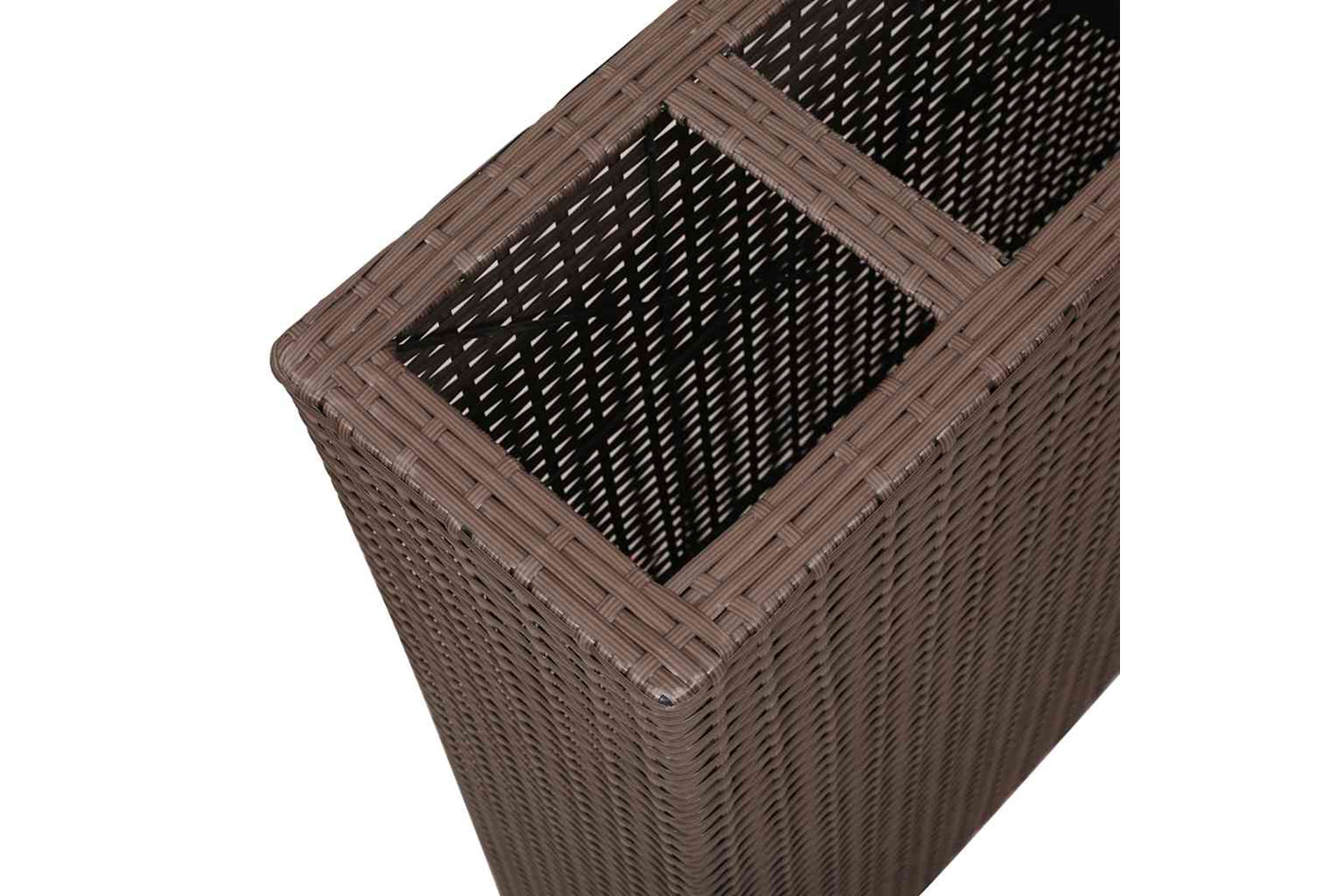 Vidaxl 279083 Garden Raised Bed With 4 Pots 2 Pcs Poly Rattan Brown(2x41085)-6