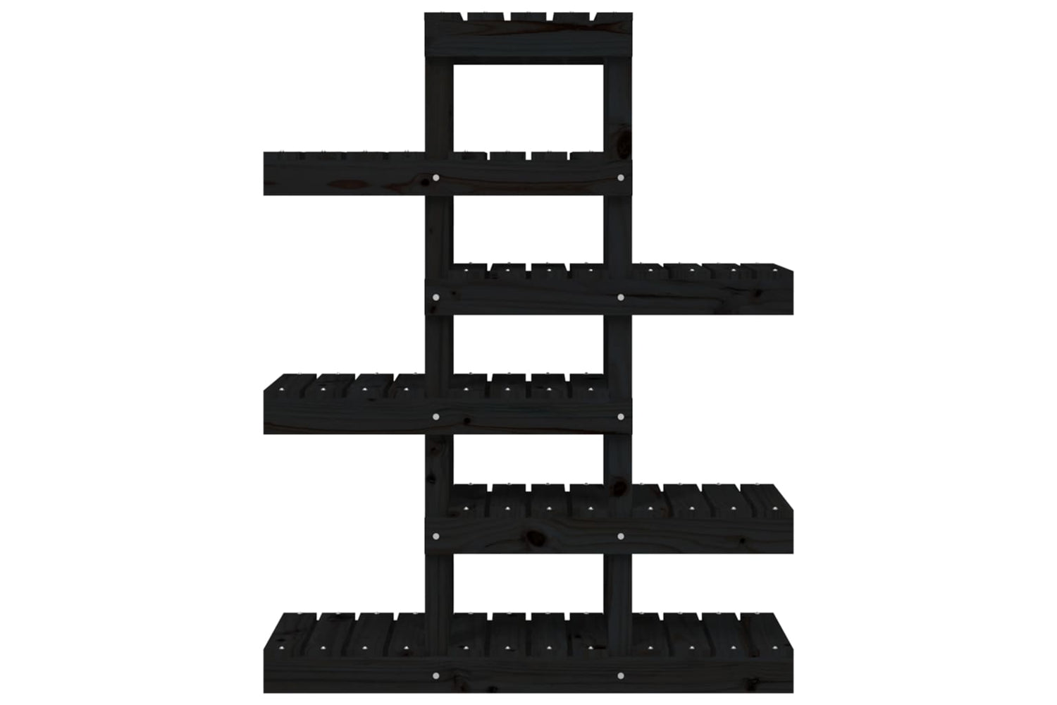 vidaXL 822091 Plant Stand Black 85x25x109.5cm Solid Wood Pine-4