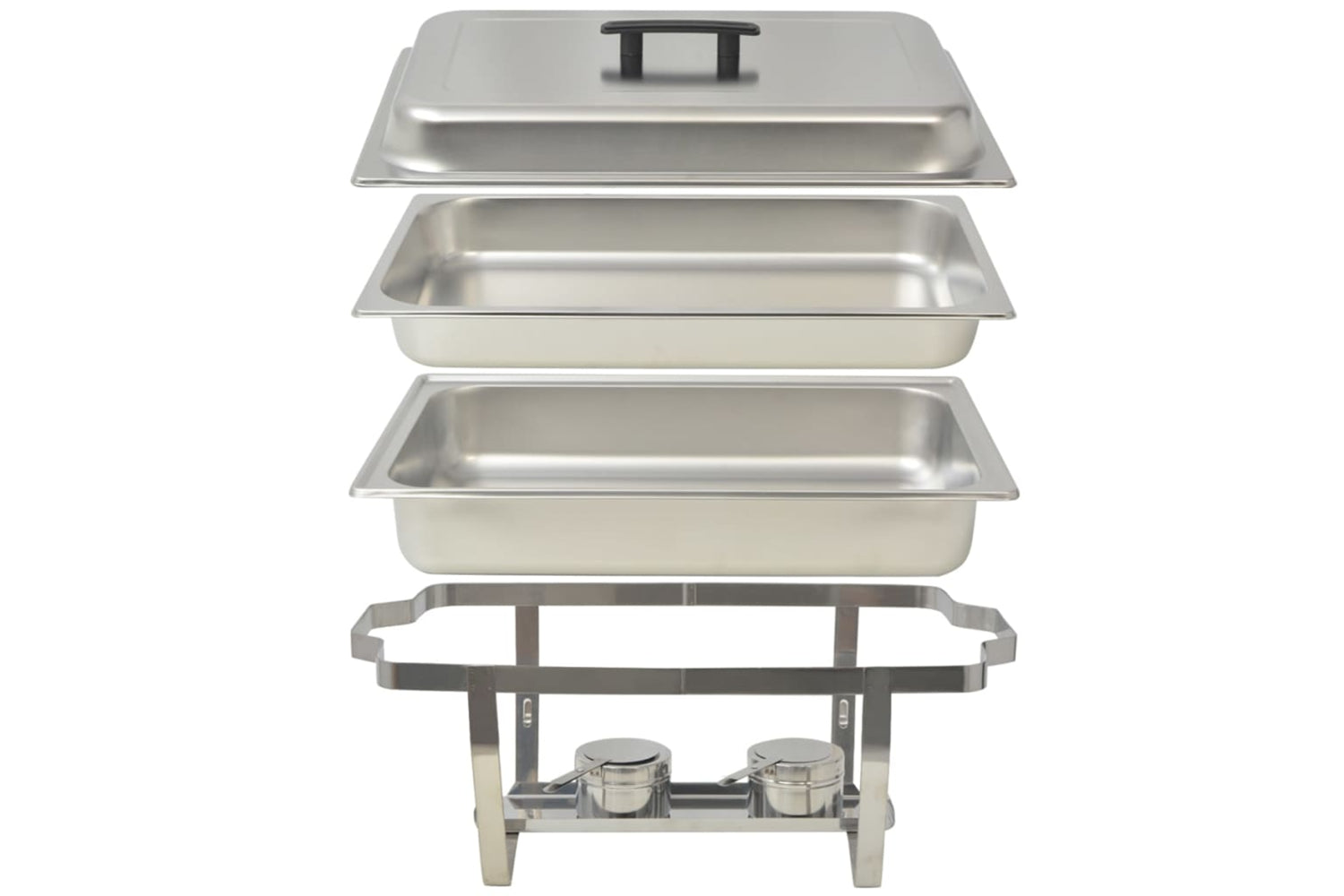 Vidaxl 50528 2 Piece Chafing Dish Set Stainless Steel-5