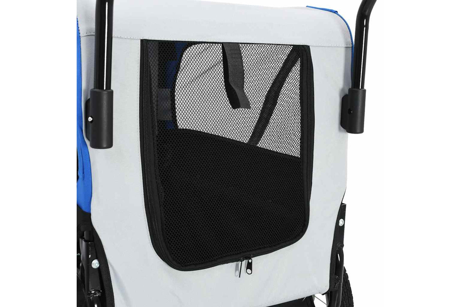 Vidaxl 2-in-1 Pet Bike Trailer & Jogging Stroller Grey And Blue-6