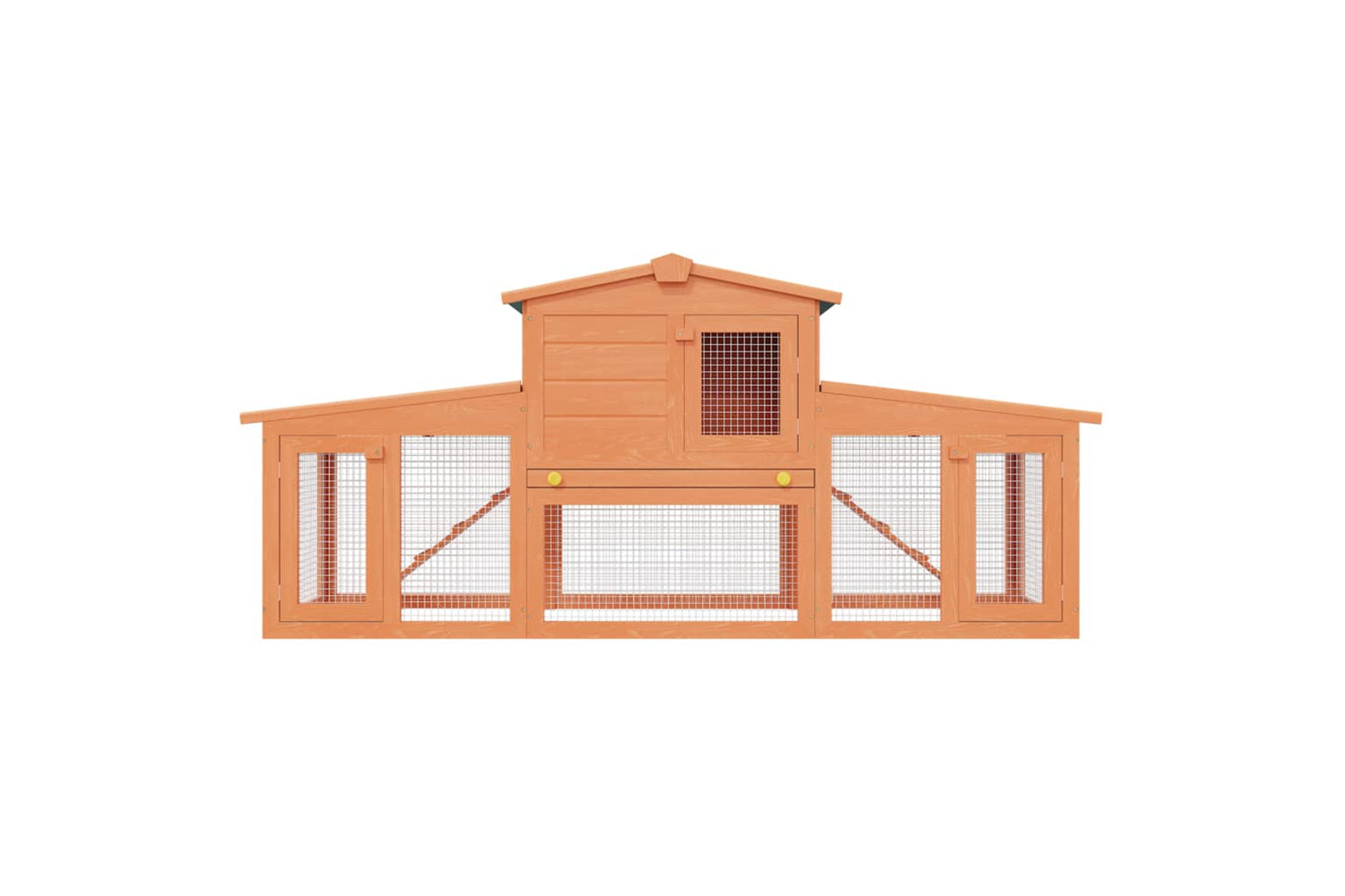 Vidaxl 170163 Large Rabbit Hutch Small Animal House Pet Cage With Roofs Wood-2