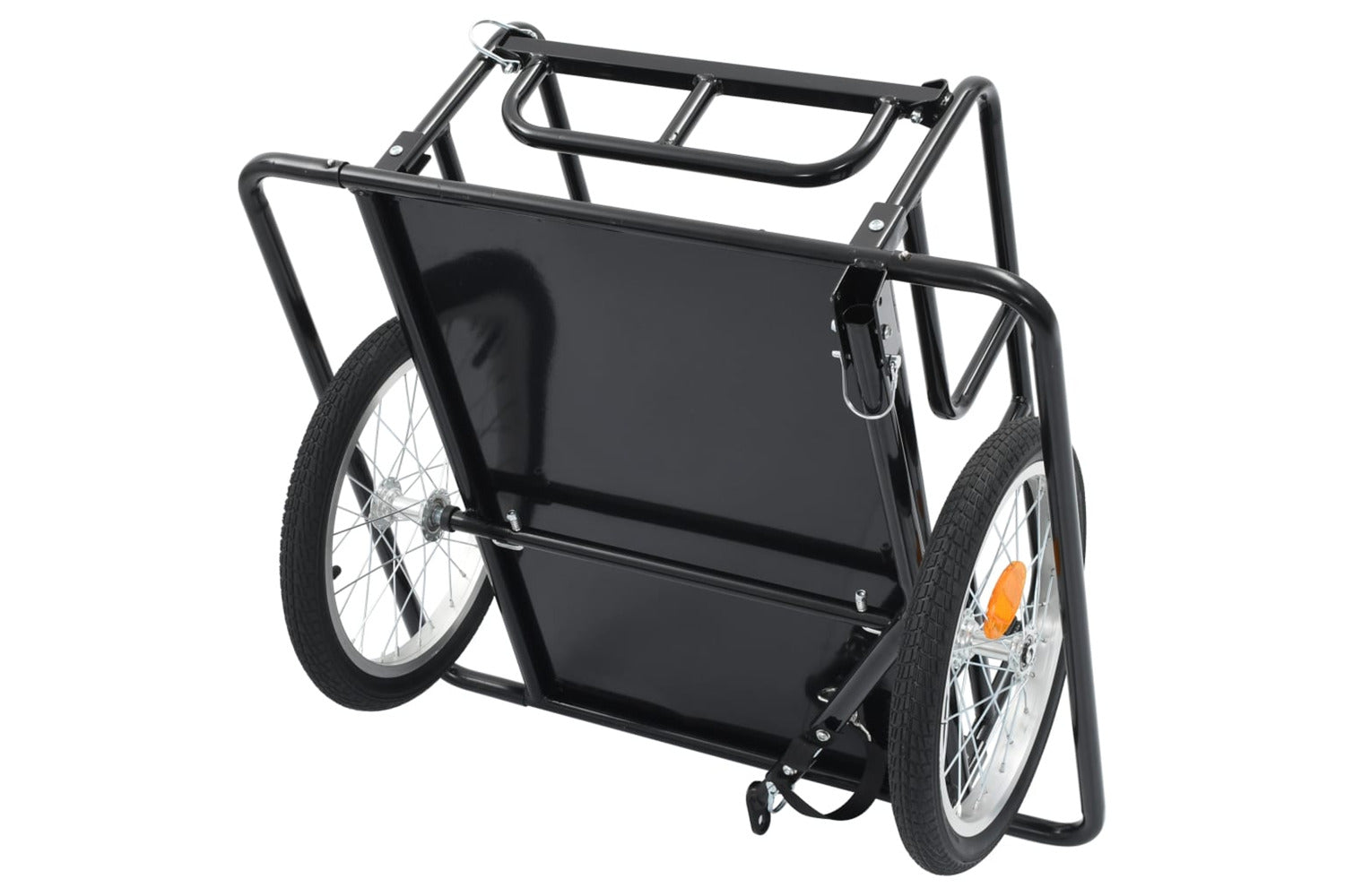 vidaXL Bike Trailer 130x73x48.5cm Steel Black-5