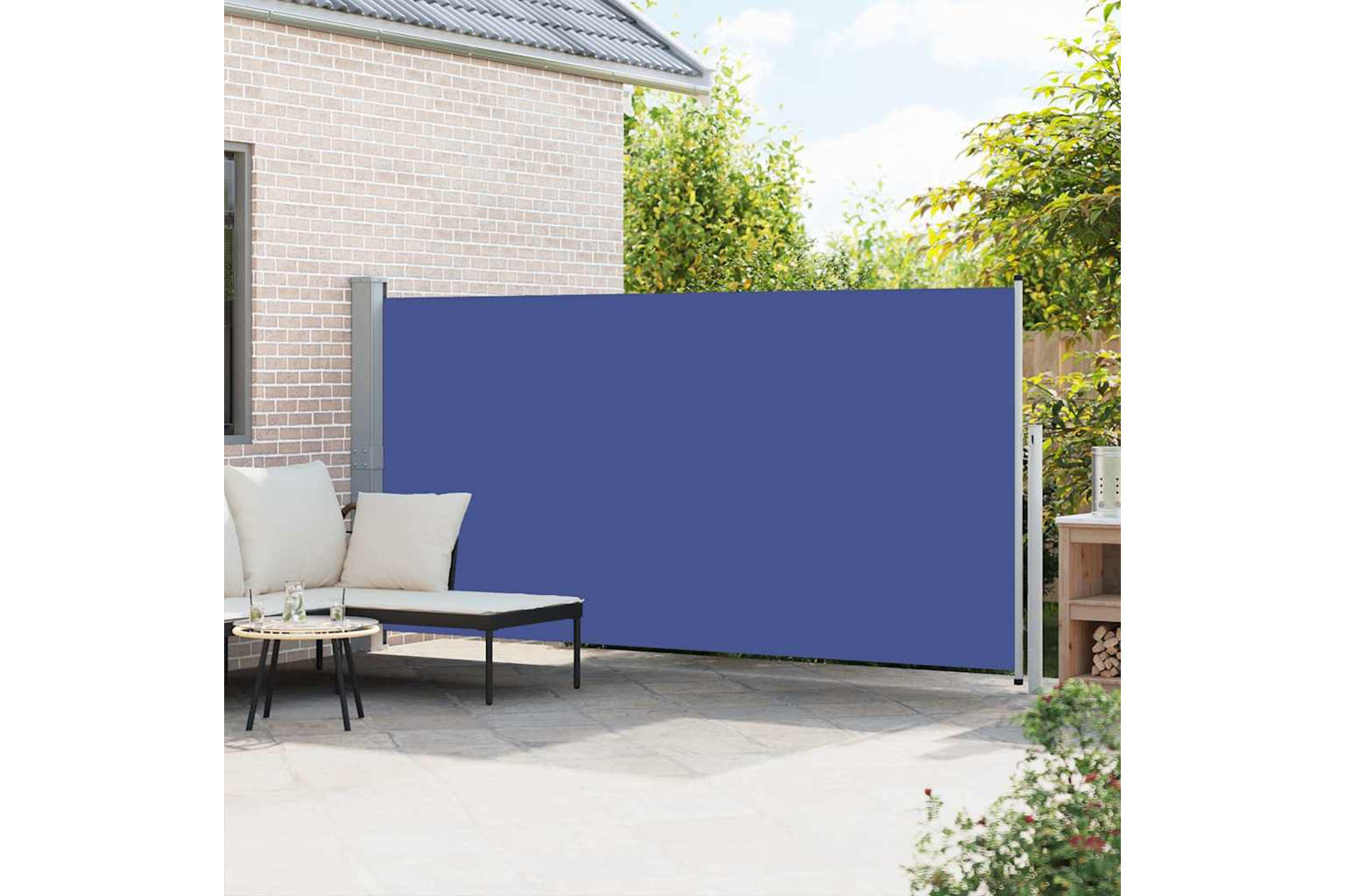 vidaXL 45462 Retractable Side Awning 160 X 500cm Blue-2