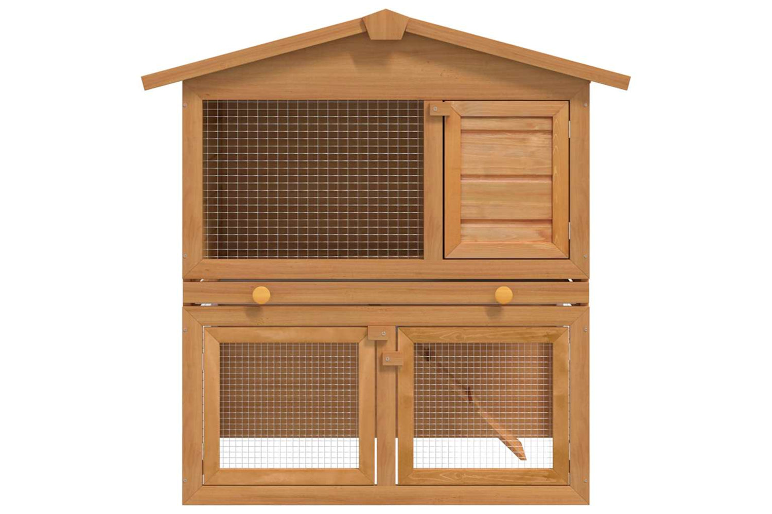 vidaXL 170160 Outdoor Rabbit Hutch Small Animal House Pet Cage 3 Doors Wood-2