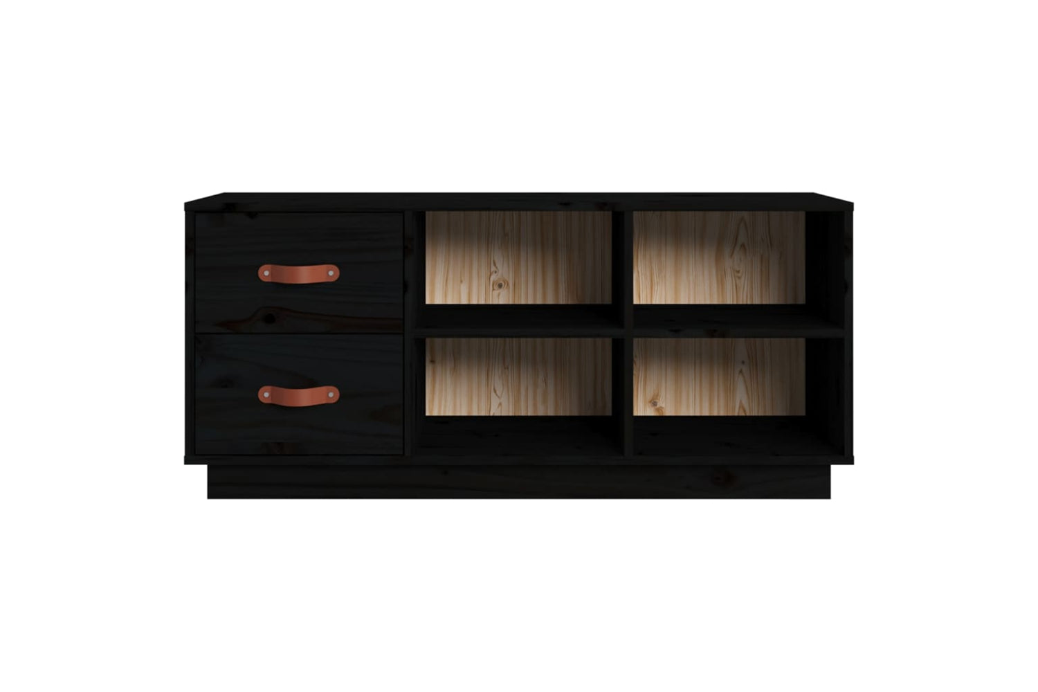 vidaXL 820181 Shoe Bench Black 100x34x45cm Solid Wood Pine-5
