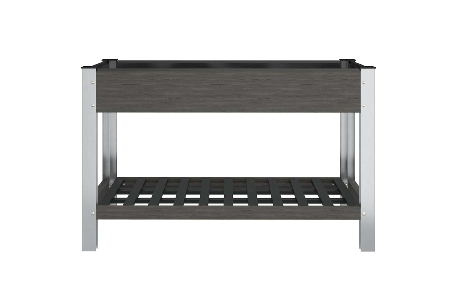 vidaXL 362570 Garden Raised Bed With Shelf Grey 120x50x75cm Wpc-2