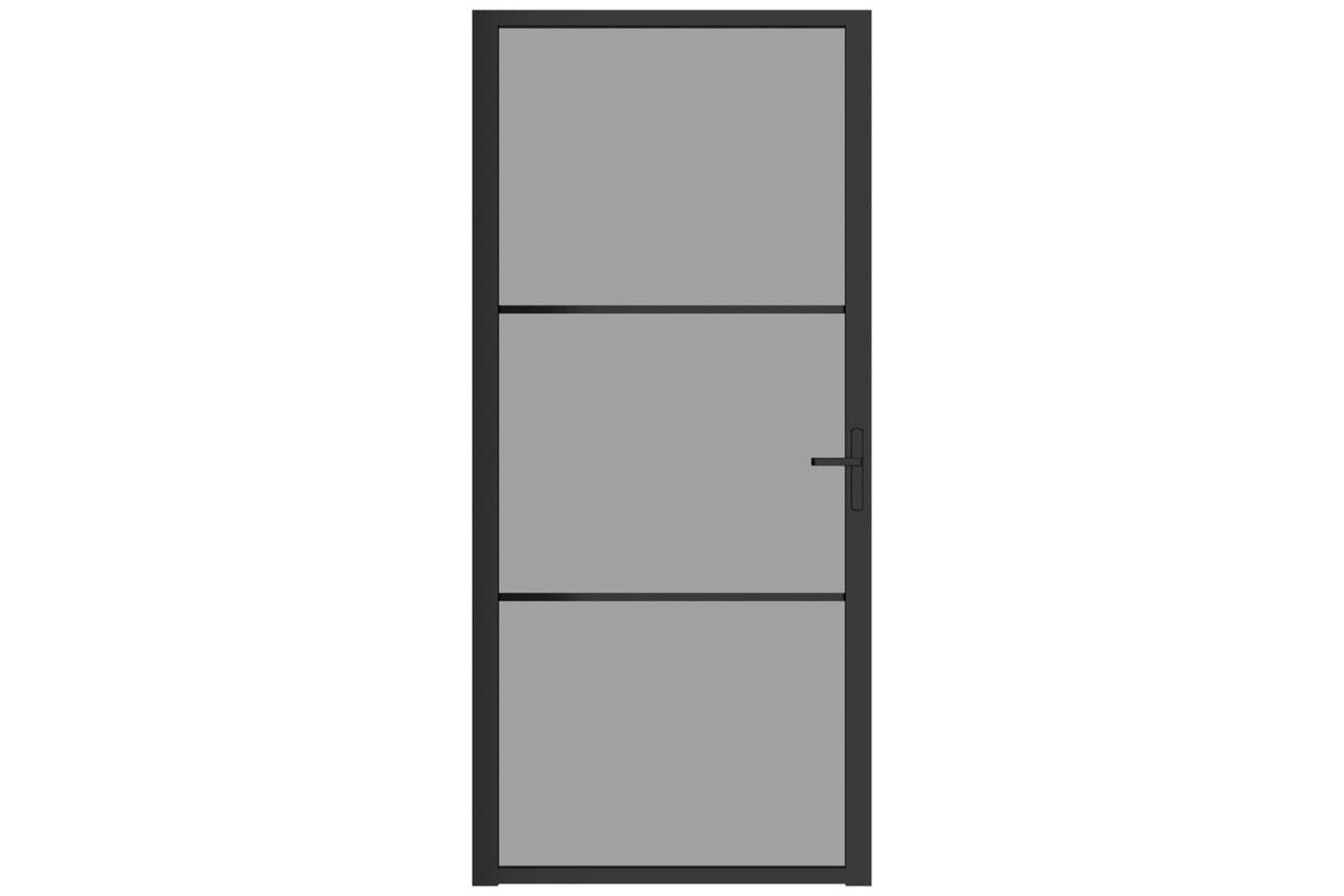 vidaXL 350562 Interior Door 93x201.5cm Black Esg Glass And Aluminium-2