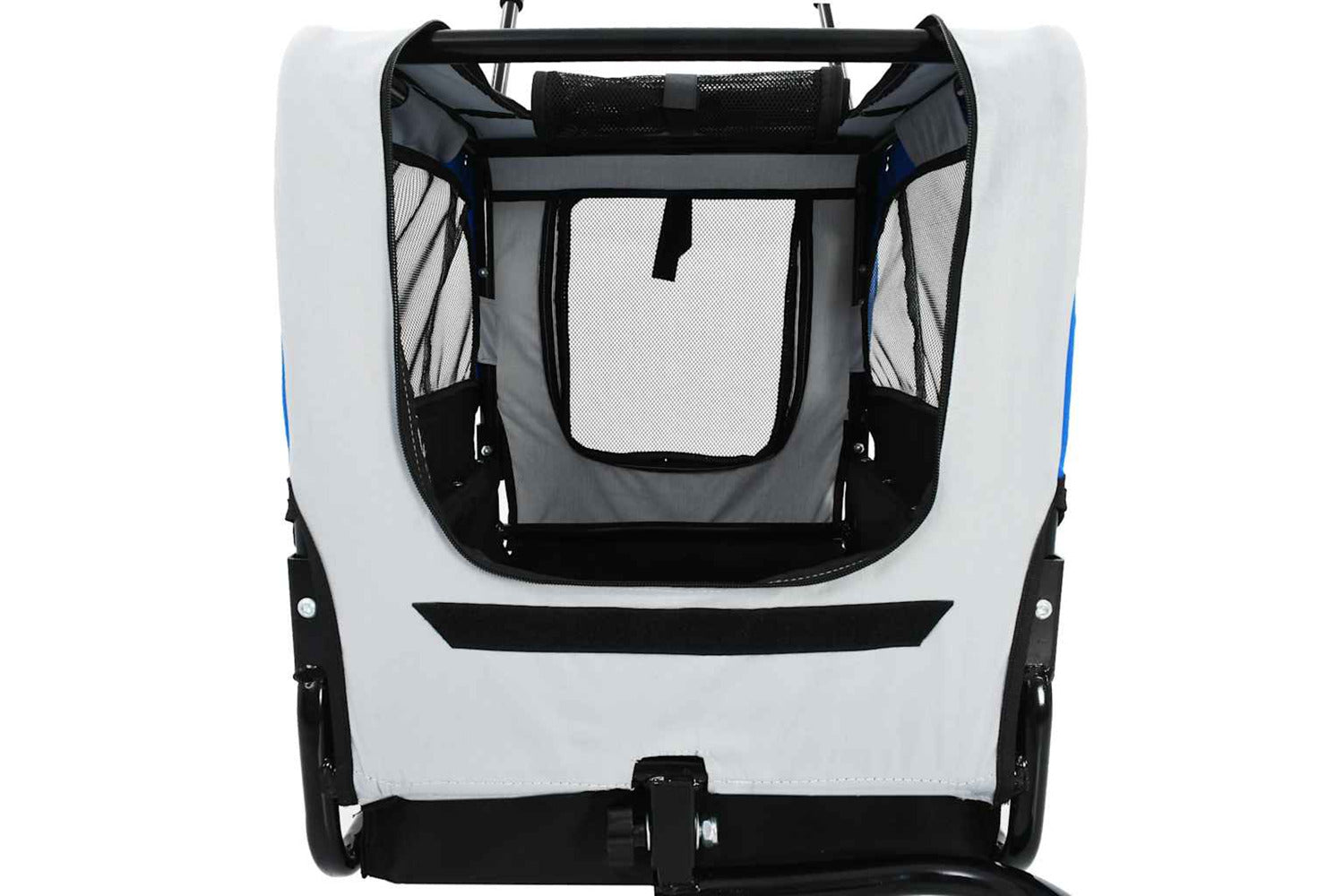 Vidaxl 2-in-1 Pet Bike Trailer & Jogging Stroller Grey And Blue-5