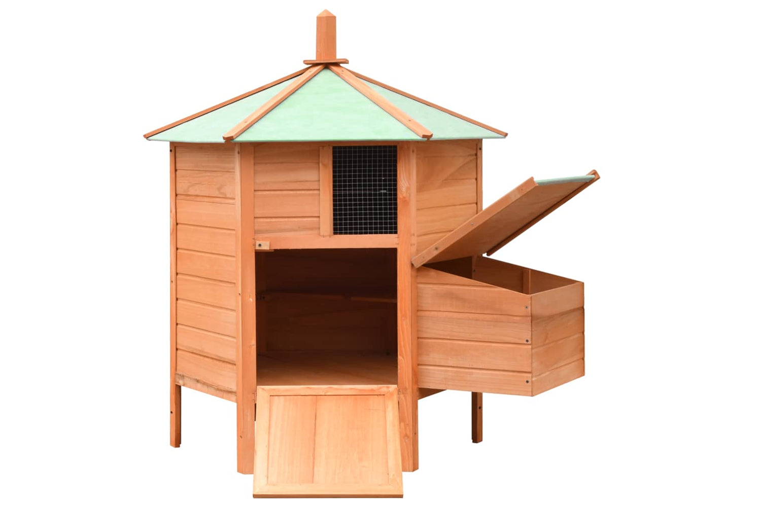 vidaXL 170645 Chicken Cage Solid Pine & Fir Wood 126x117x125cm-3