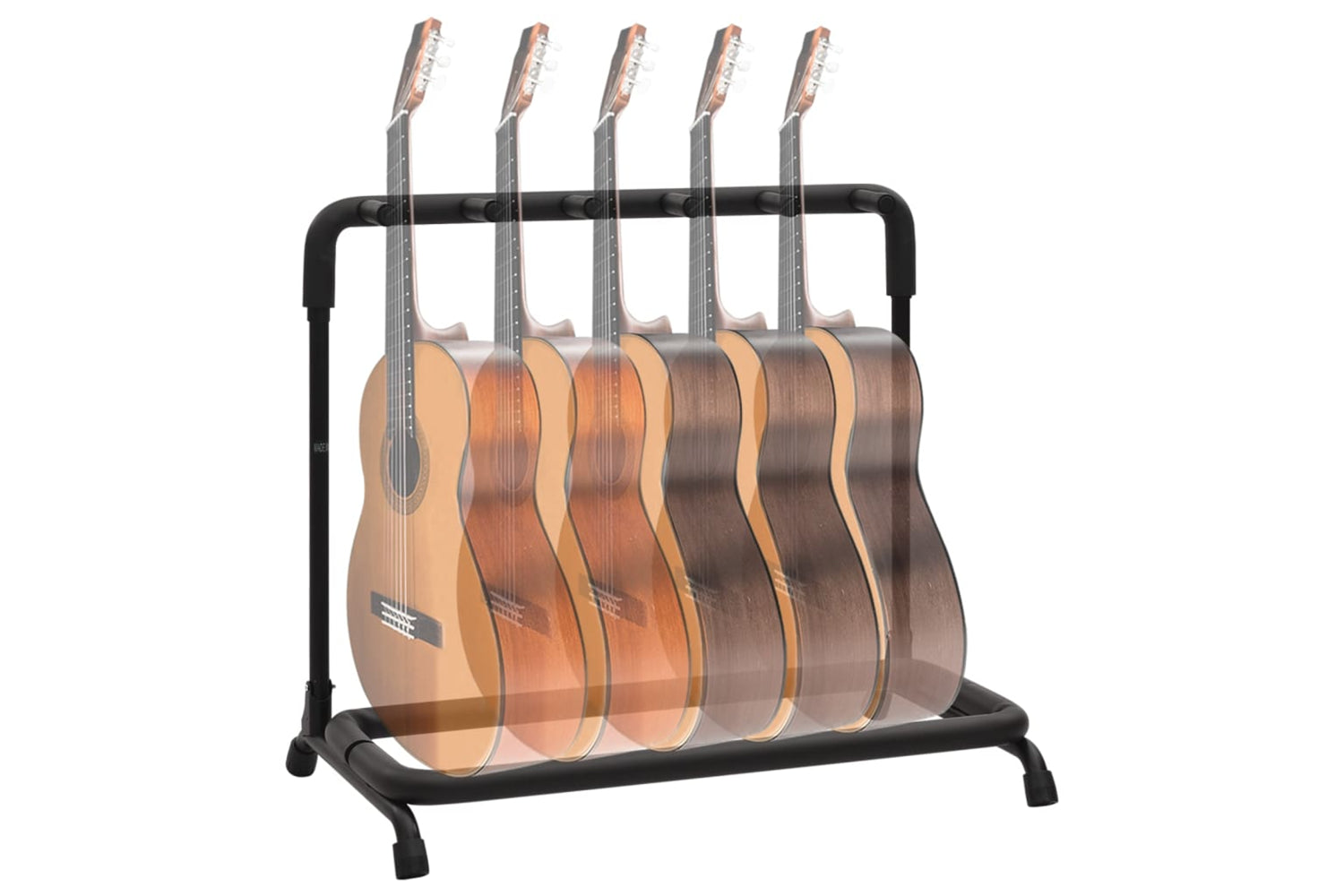 vidaXL 70174 Folding Guitar Stand With 5 Sections Black 74x41x66cm Steel-2
