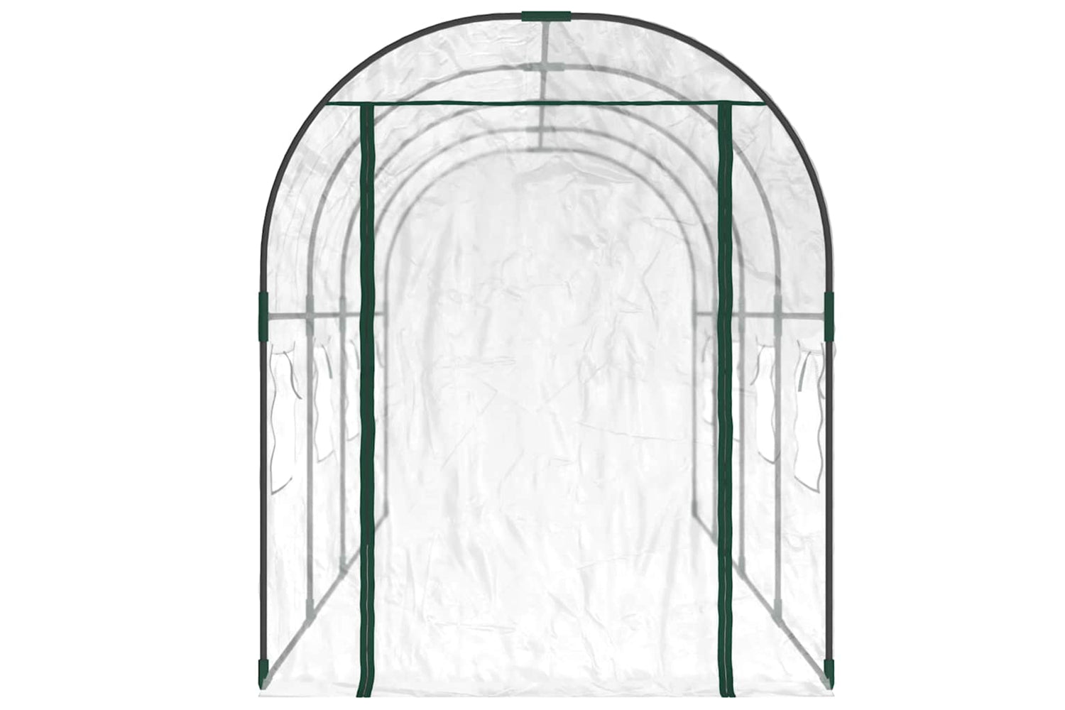 vidaXL 317247 Greenhouse Transparent 160x400x190cm Pvc&powder-coated Steel-2
