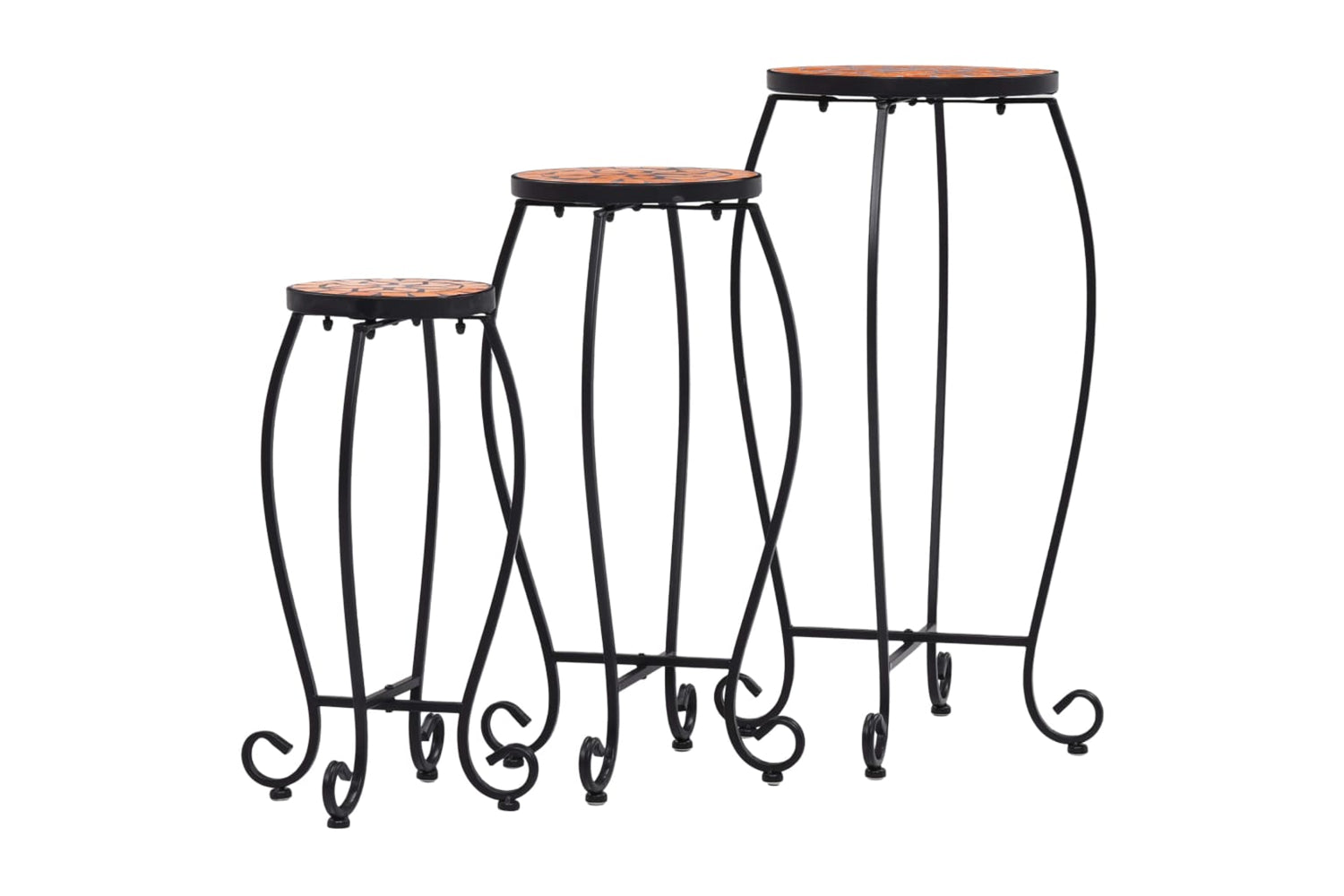 Vidaxl 46701 Mosaic Tables 3 Pcs Terracotta Ceramic-2