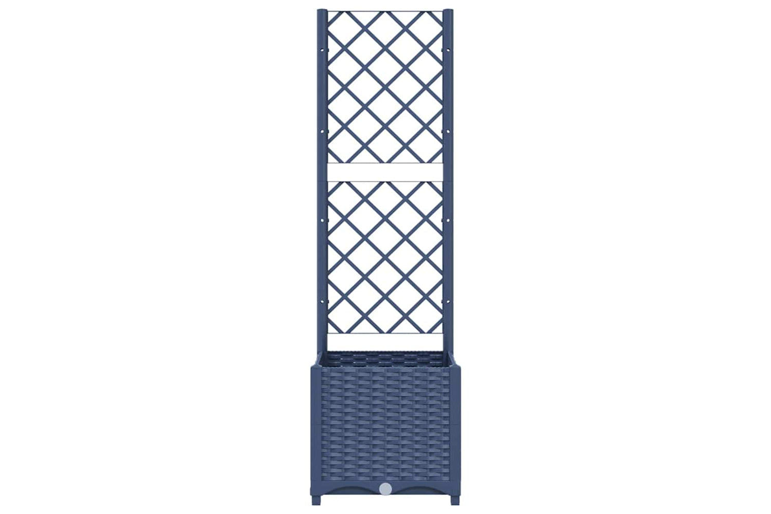 vidaXL Garden Planter With Trellis Dark Grey 40x40x136cm Pp-2