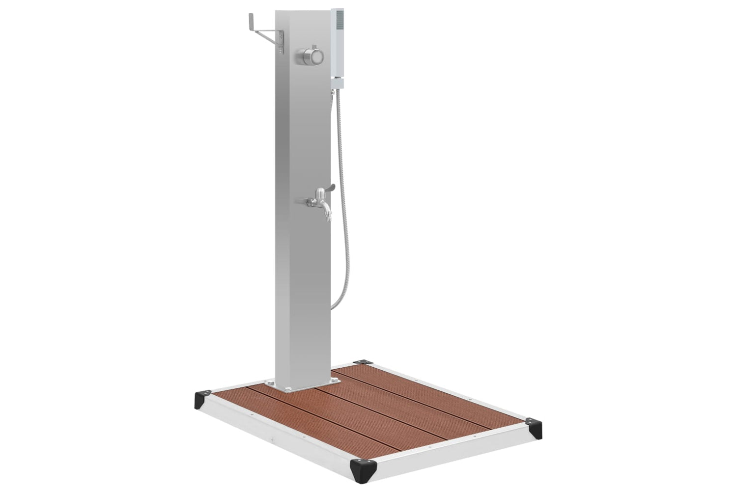 Vidaxl 3051291 Outdoor Shower With Tray Wpc Stainless Steel-2