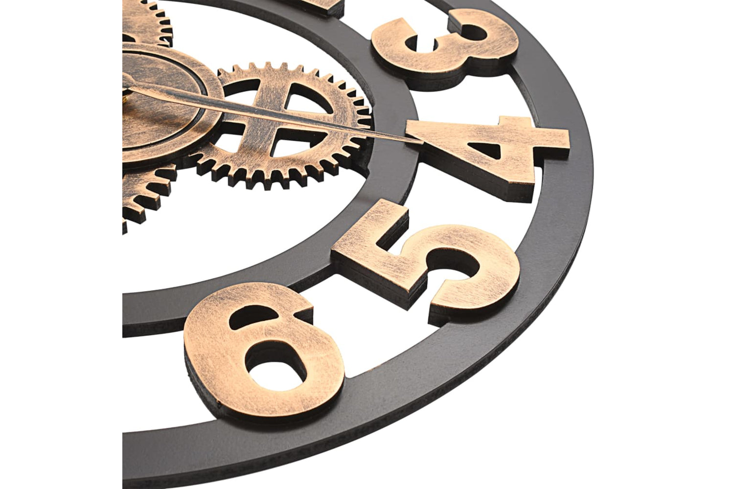 Vidaxl 283861 Metal Wall Clock 58 cm | Golden And Black-3