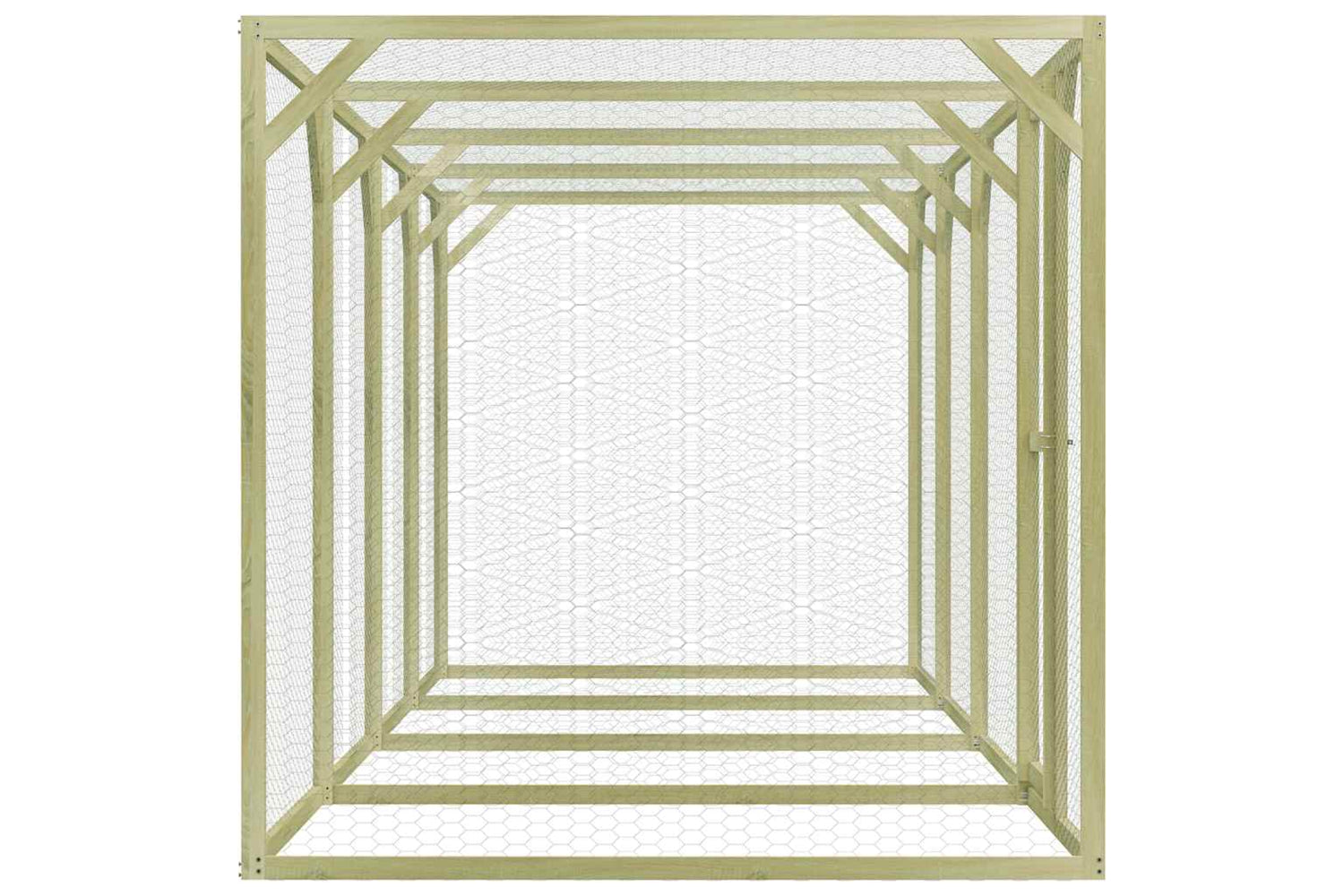 Vidaxl 278405 Chicken Cage 1.5x6x1.5 M Impregnated Pinewood-3