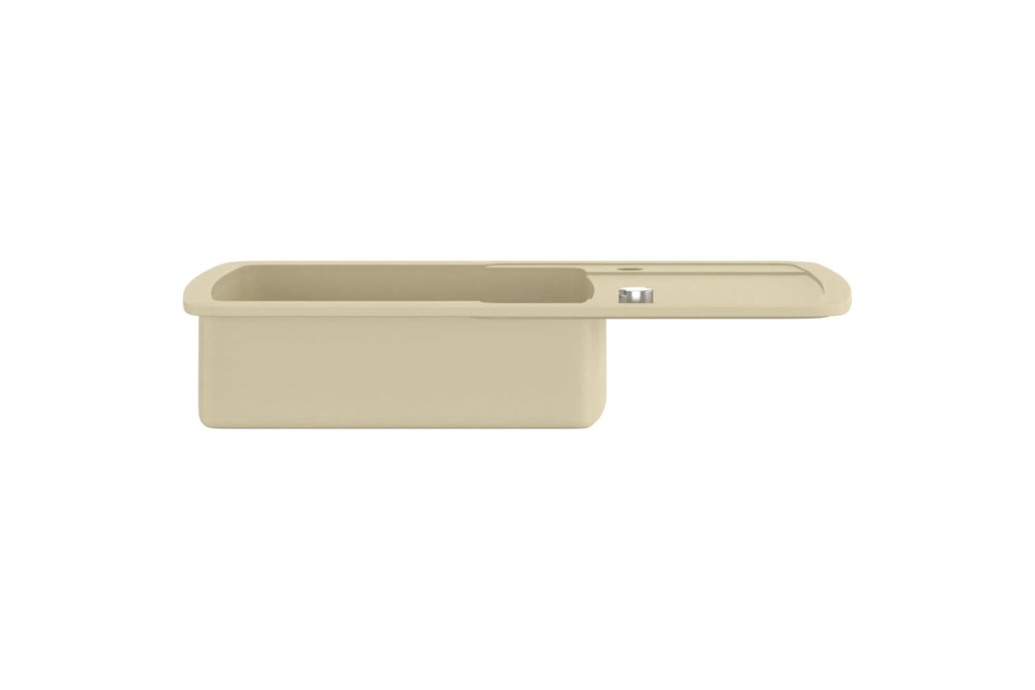 Vidaxl Granite Kitchen Sink Single Basin Beige-3