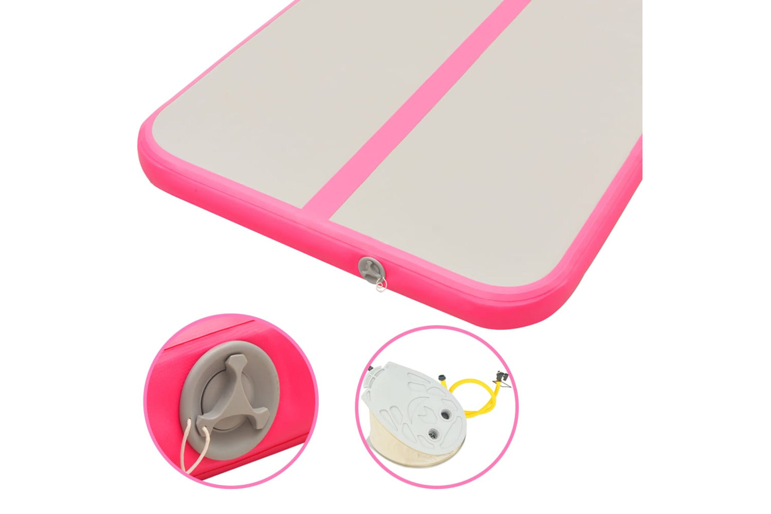 vidaXL 91927 Inflatable Gymnastics Mat With Pump 800x100x10cm Pvc Pink-5
