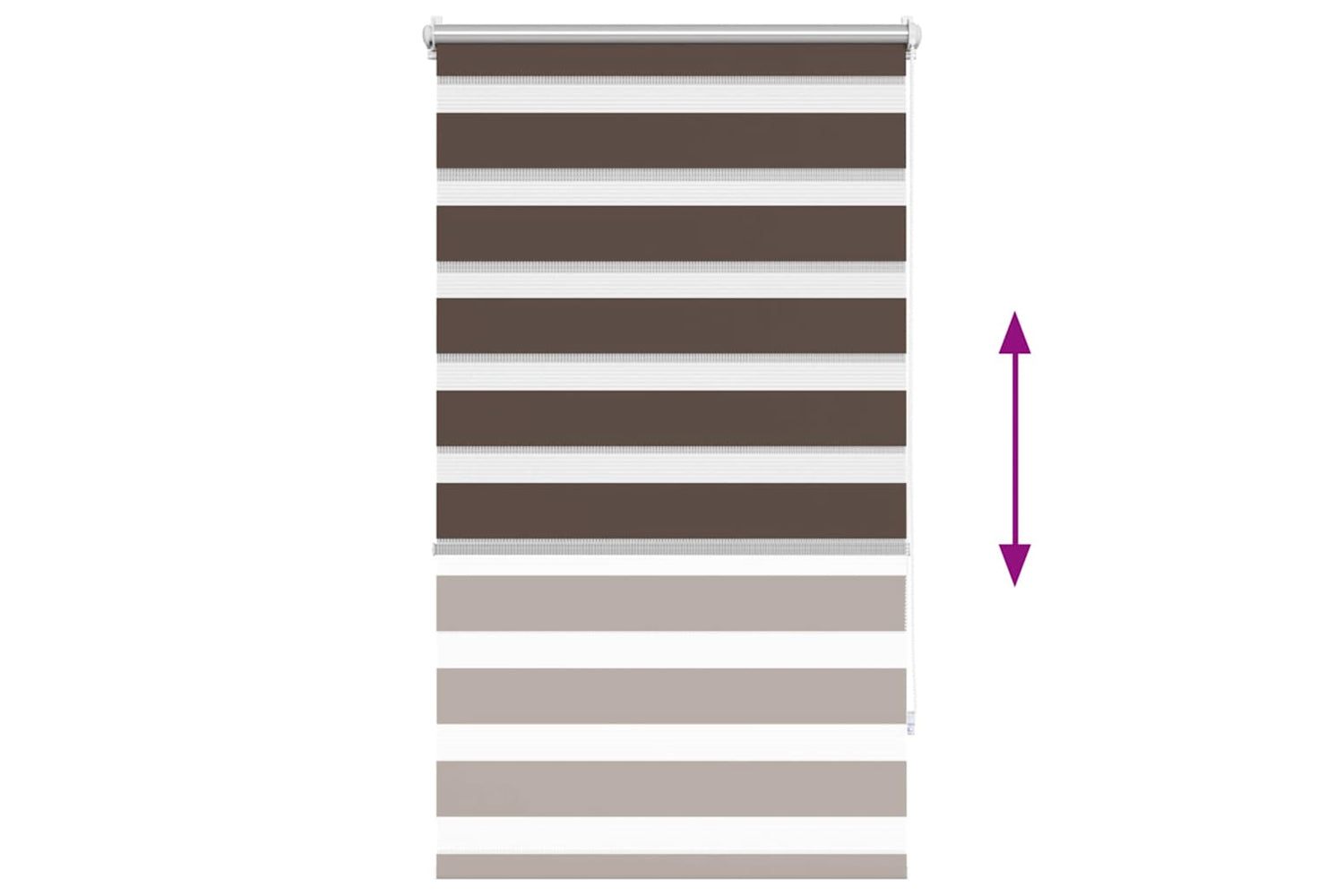 vidaXL 240197 Zebra Blind 70 X 120cm Coffee-4