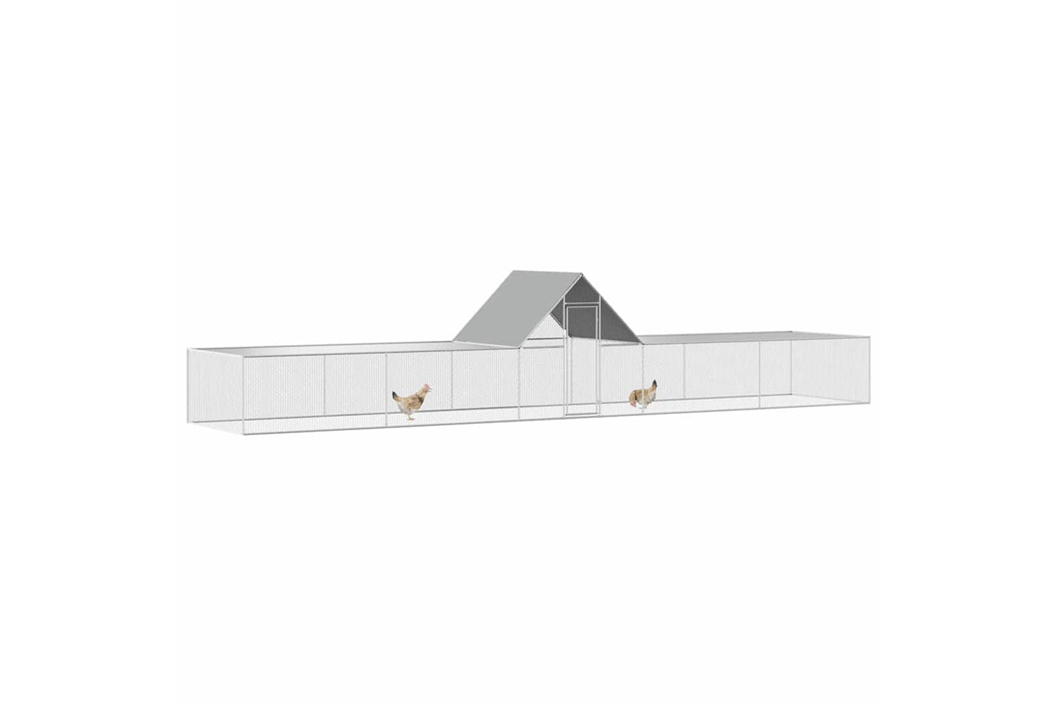Vidaxl 144563 Chicken Coop 10x2x2 M Galvanised Steel-5