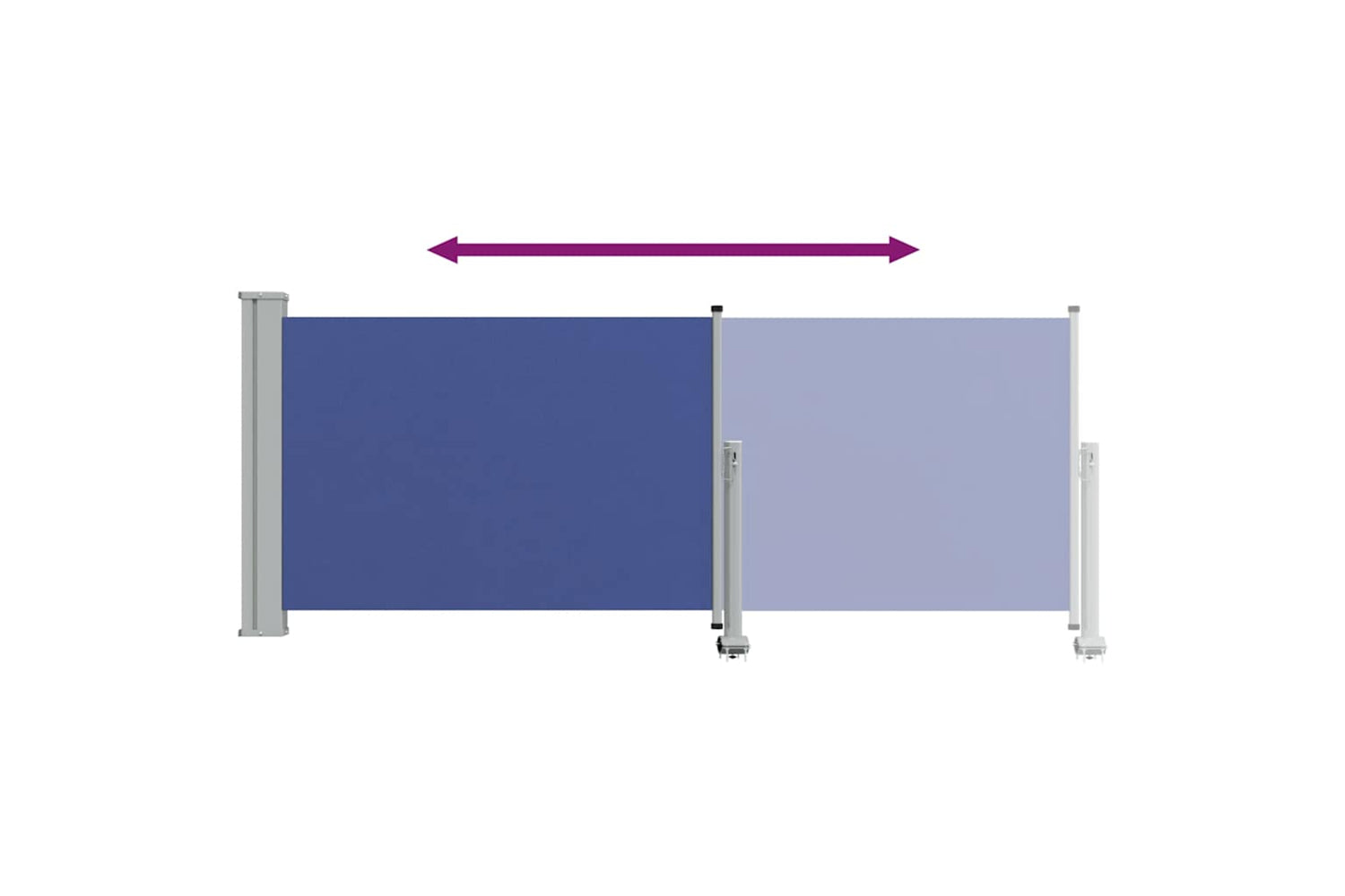 vidaXL 48341 Patio Retractable Side Awning 100x300cm Blue-7