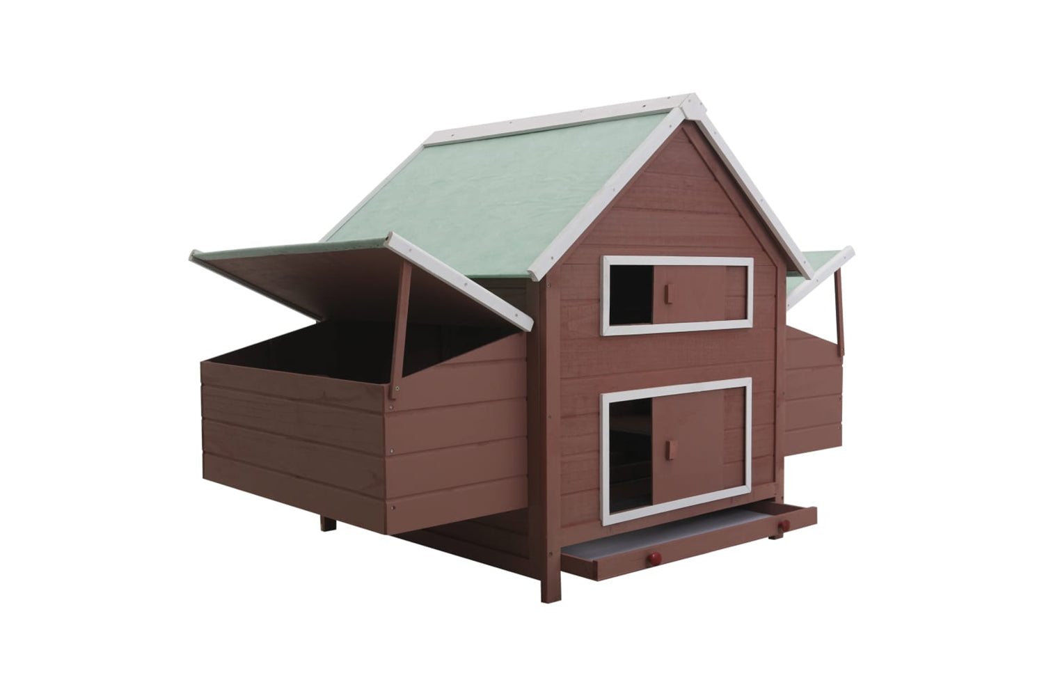 vidaXL 170856 Chicken Coop Brown 157x97x110cm Wood-2