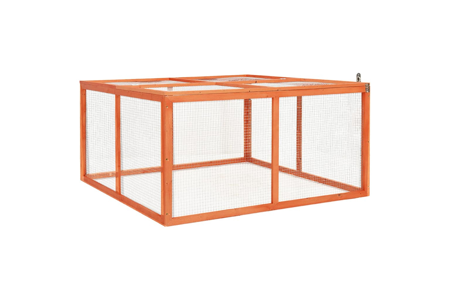 vidaXL 170876 Rabbit Hutch 124x120x60cm Solid Firwood-2