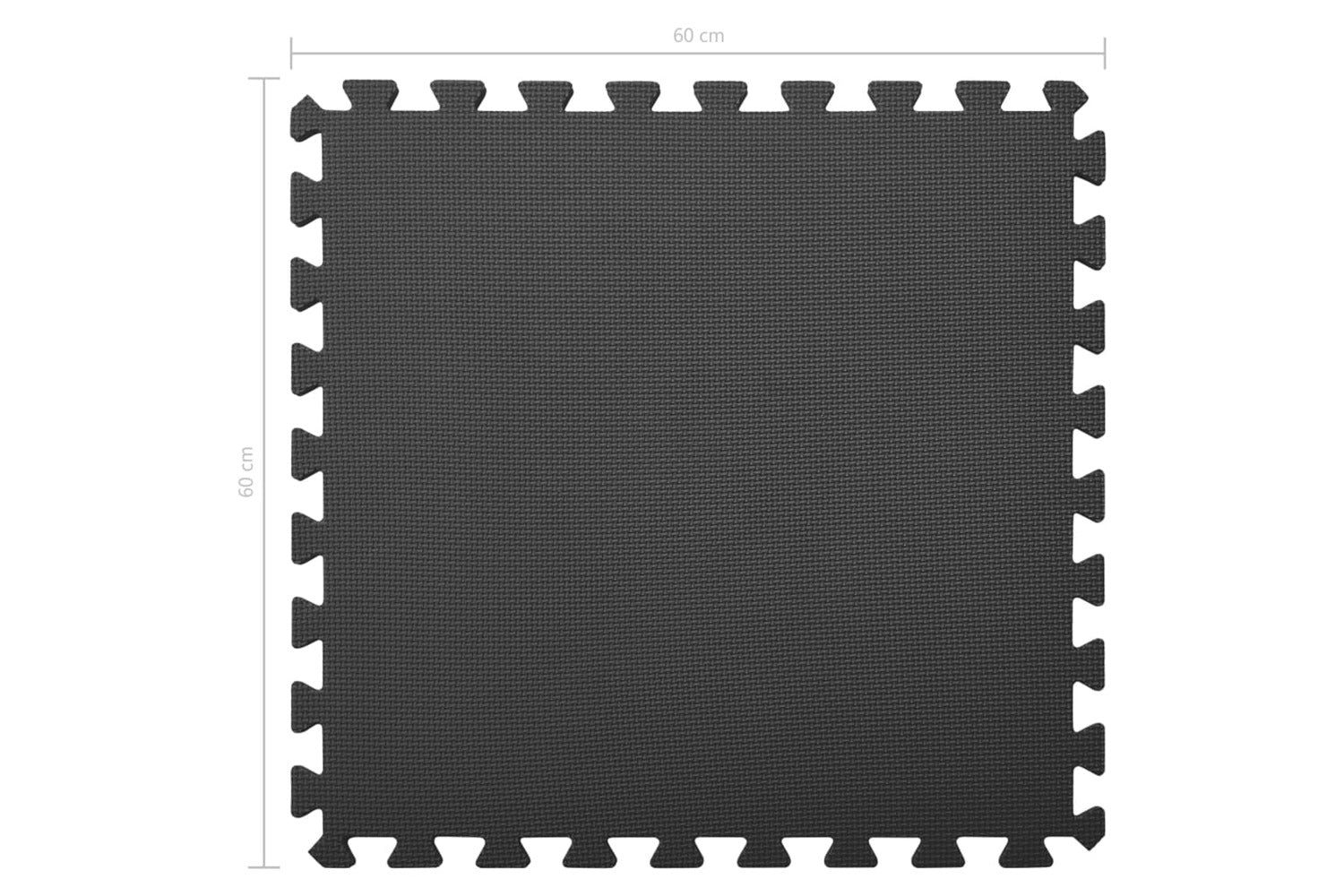 vidaXL 92461 Floor Mats 6 Pcs 2.16 ÃƒÂƒÃ‚ÂžÃ‚Â¡ Eva Foam Black-6