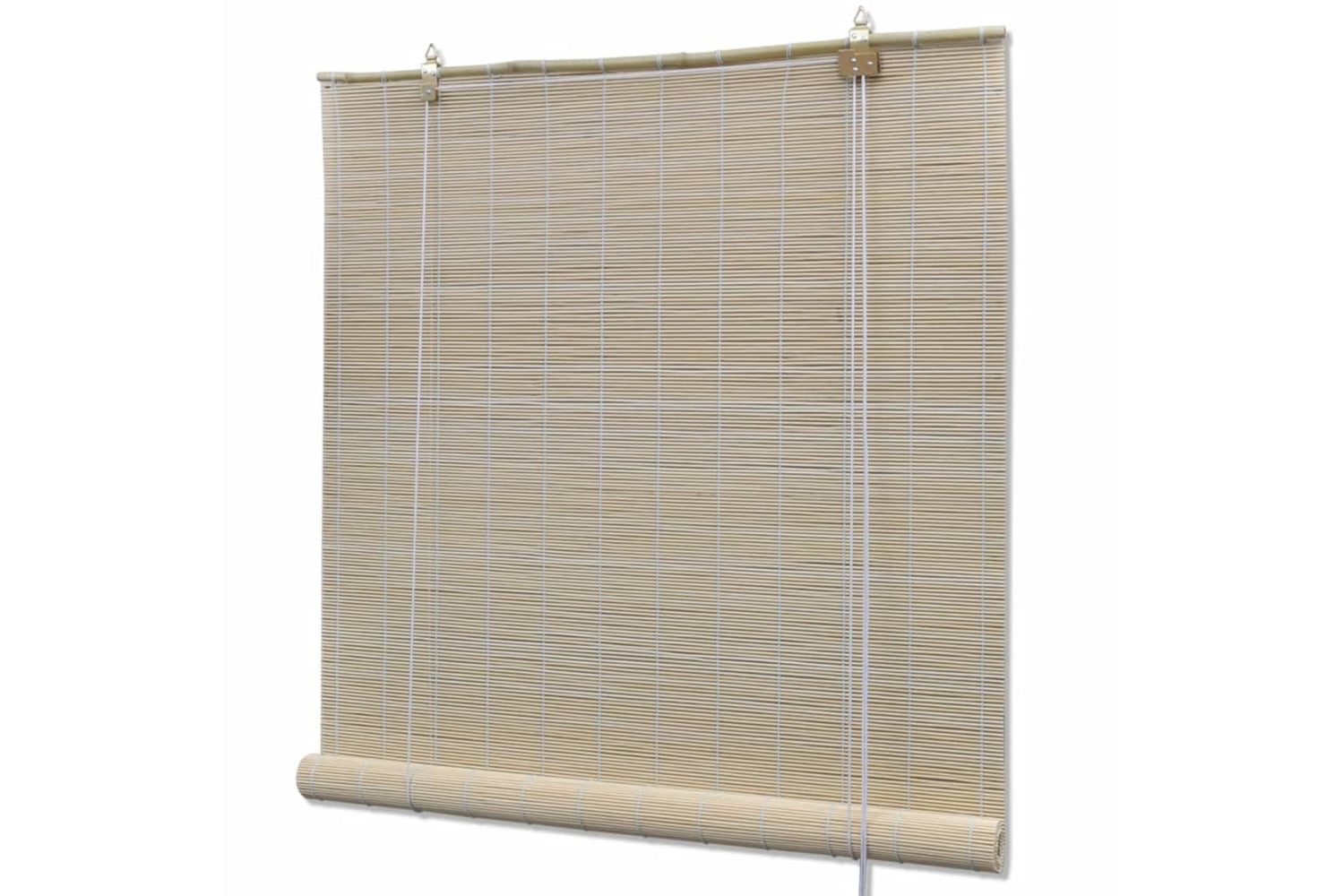 vidaXL 278742 Natural Bamboo Roller Blinds 2 Pcs 120x160cm-2