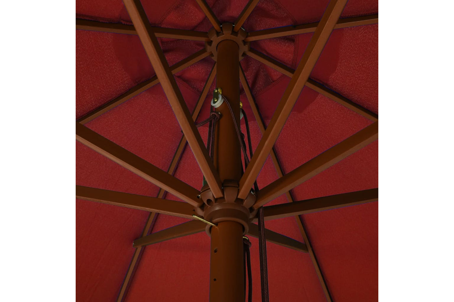 vidaXL 47217 Outdoor Parasol With Wooden Pole 330cm Terracotta-4