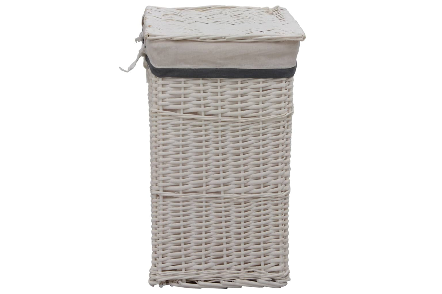 Vidaxl 286978 Laundry Basket White Willow-3