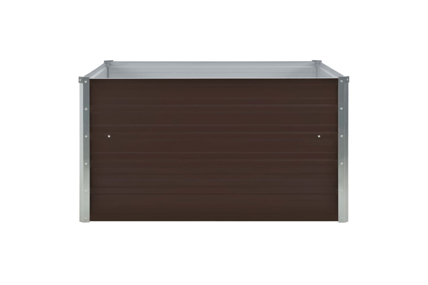 Vidaxl Raised Garden Bed 100x100x45 Cm Galvanised Steel Brown-3