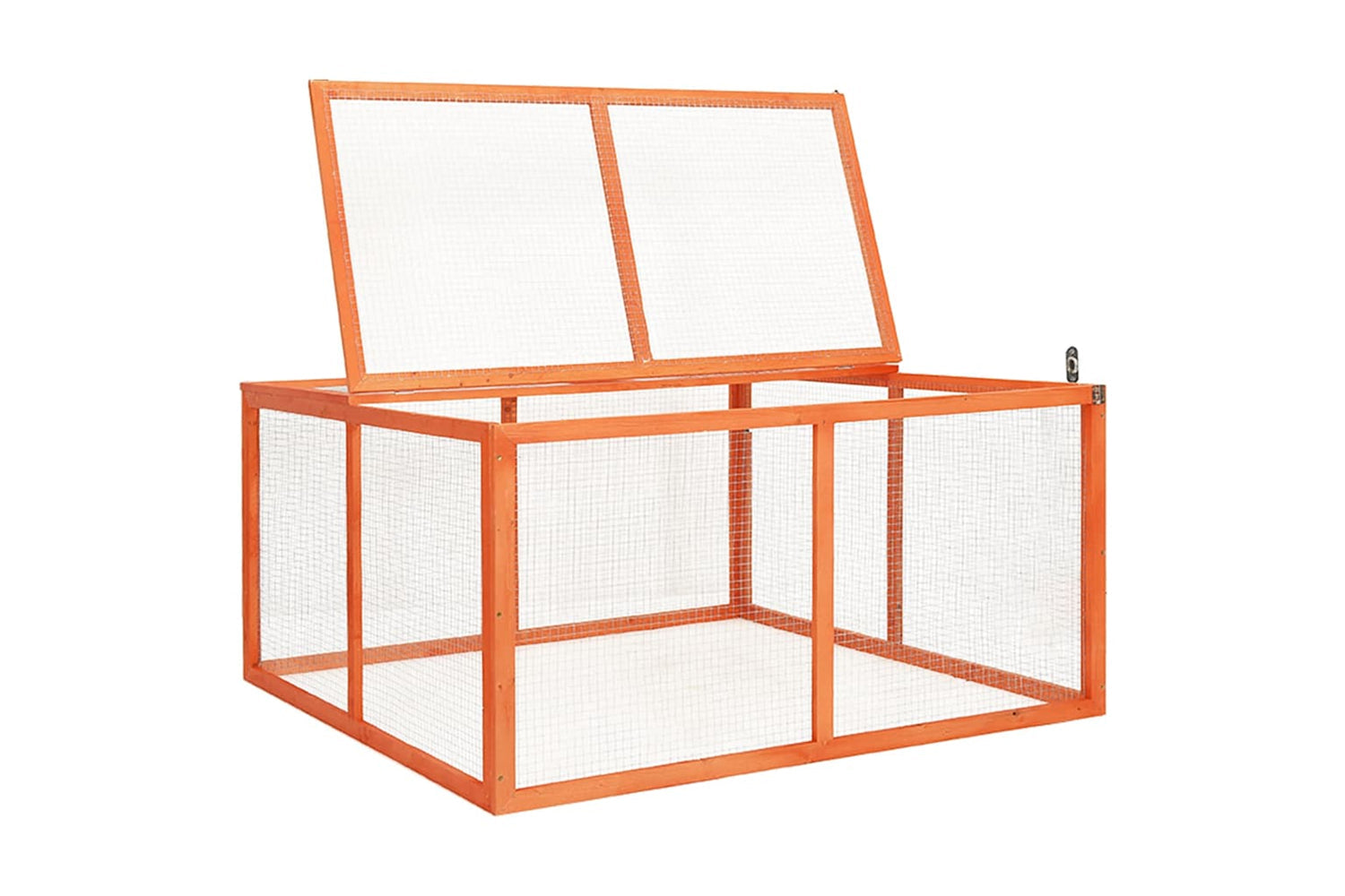 vidaXL 170876 Rabbit Hutch 124x120x60cm Solid Firwood-3