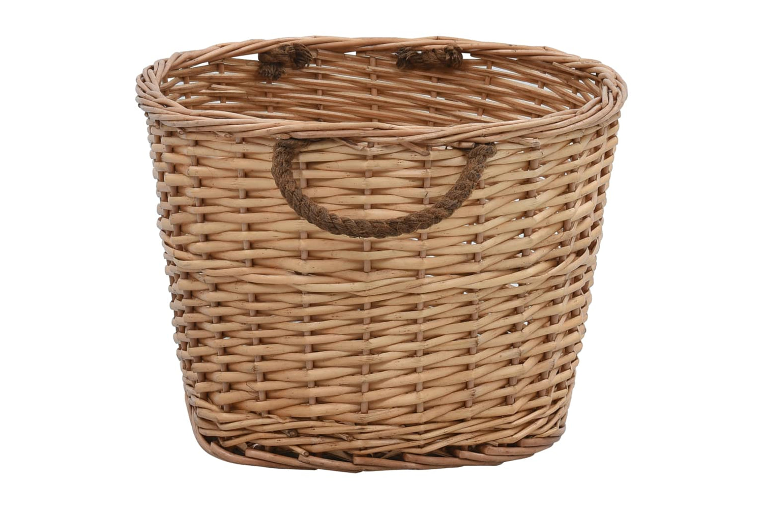 vidaXL Firewood Basket With Carrying Handles 58x42x29cm Natural Willow-3