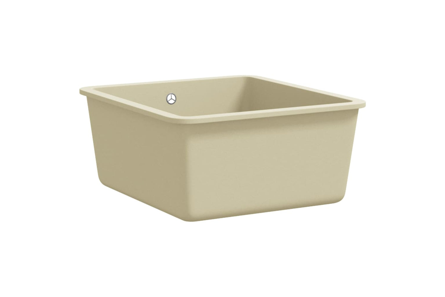 Vidaxl Granite Kitchen Sink Single Basin Beige-3