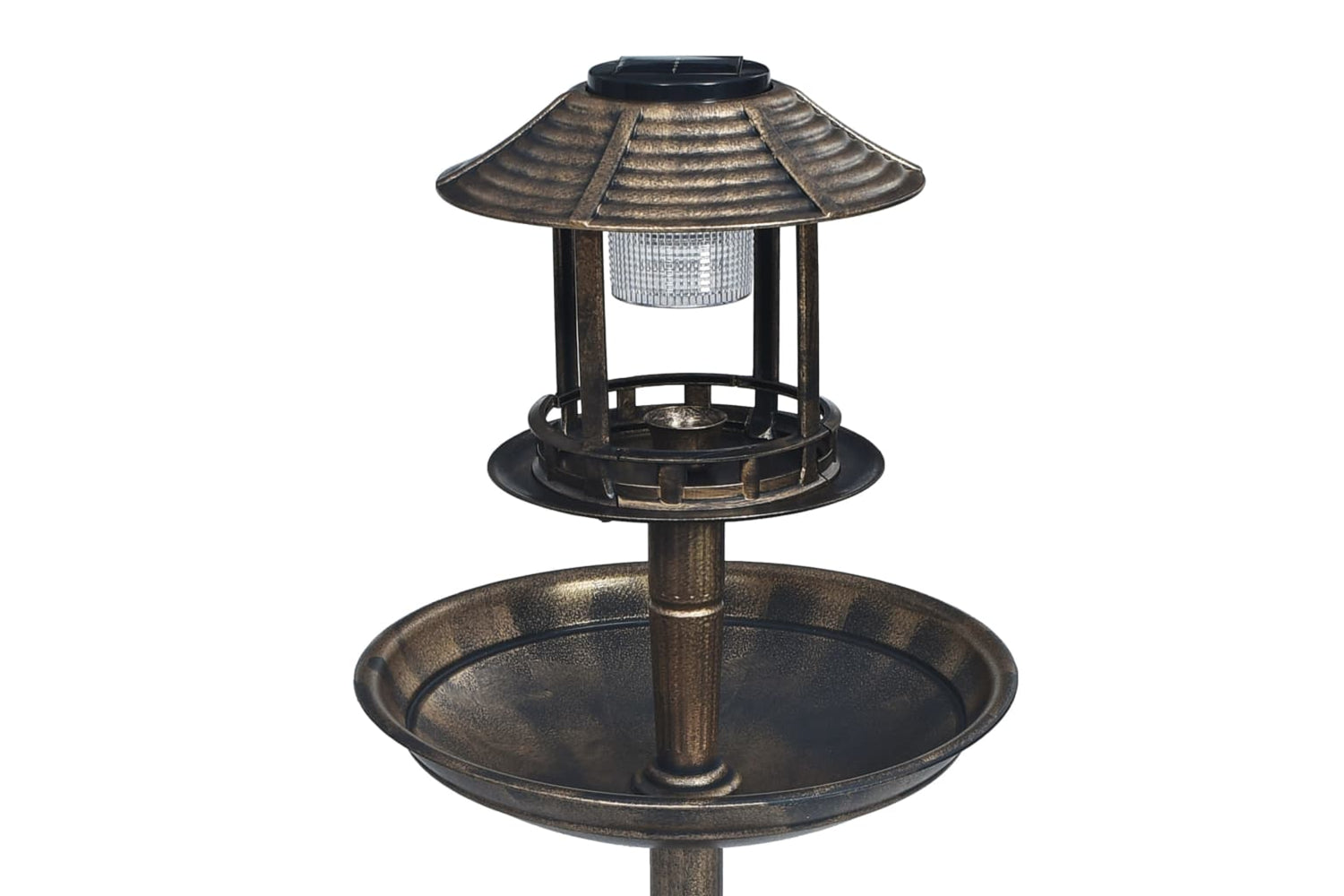 Vidaxl 48221 Decorative Birdbath With Solar Powered Led Lights Plastic-3