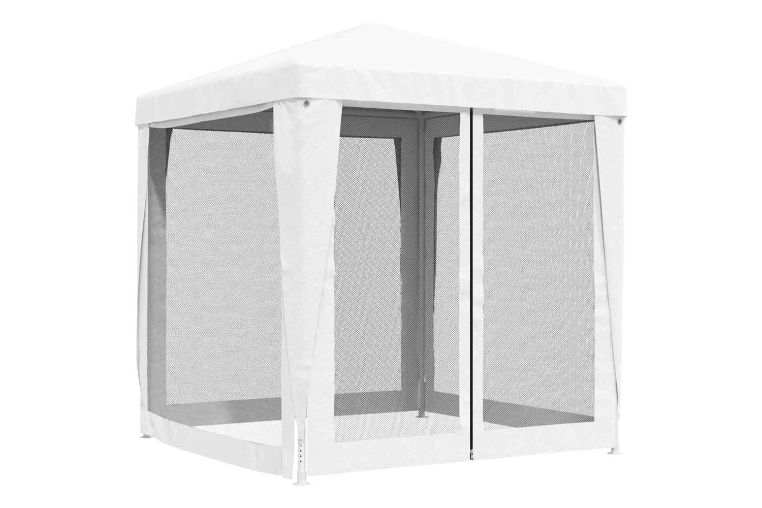 Vidaxl 48520 Party Tent With 4 Mesh Sidewalls 2x2 M White-3