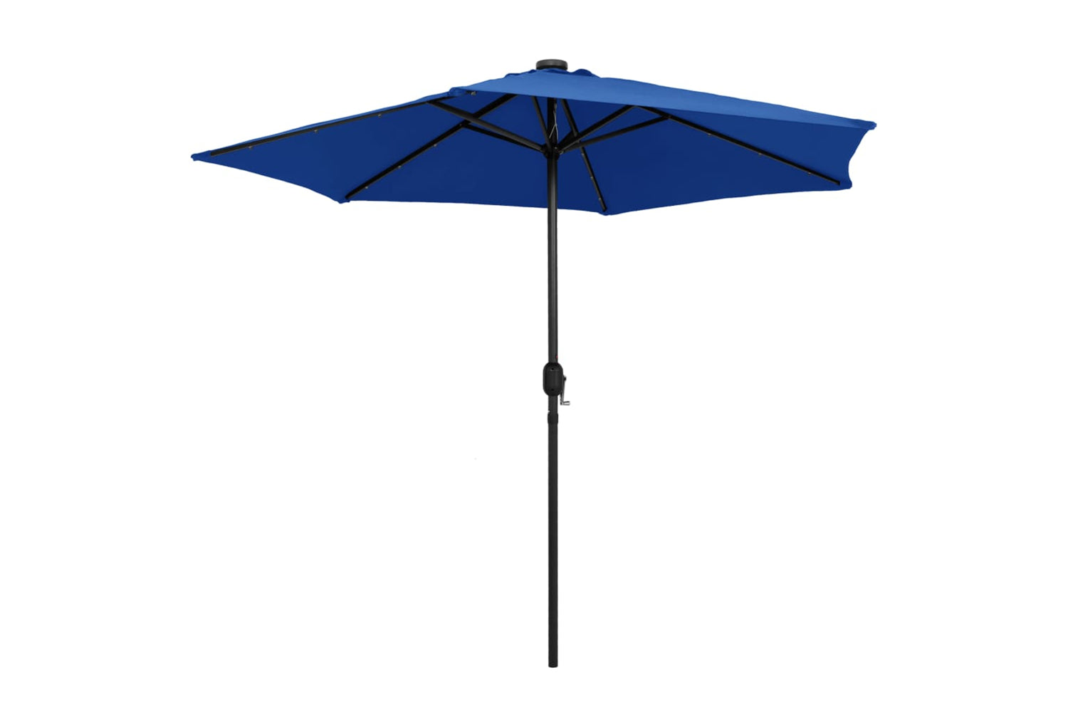 Vidaxl 47359 Parasol With Led Lights And Aluminium Pole 270 Cm Azure Blue-3