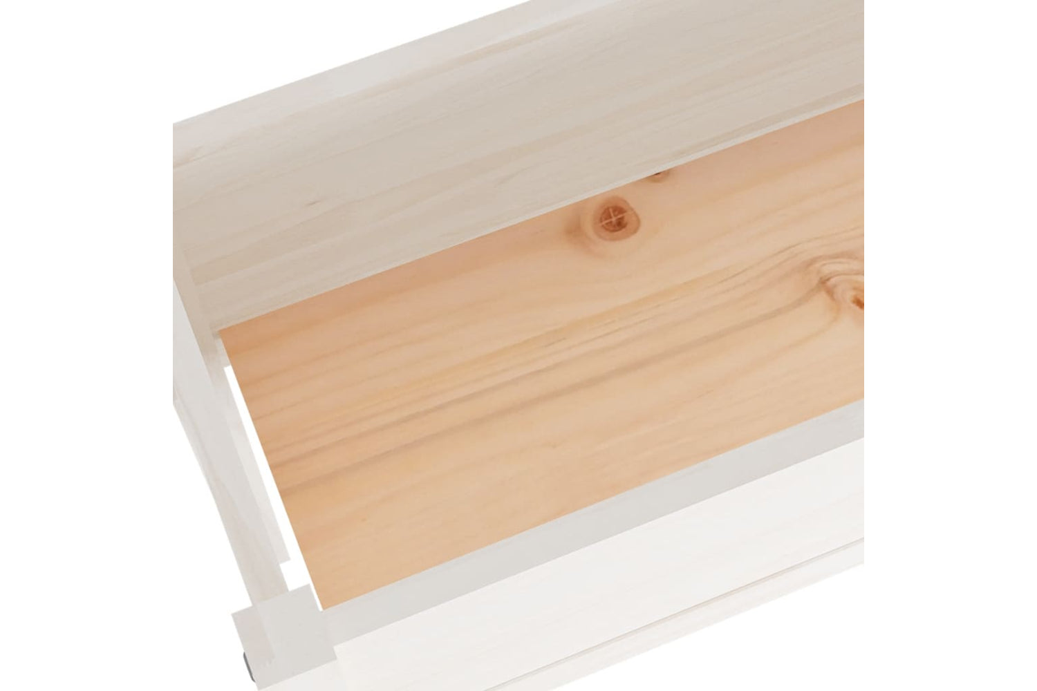 vidaXL 810832 Garden Planters 2 Pcs White 110x31x70cm Solid Pinewood-6