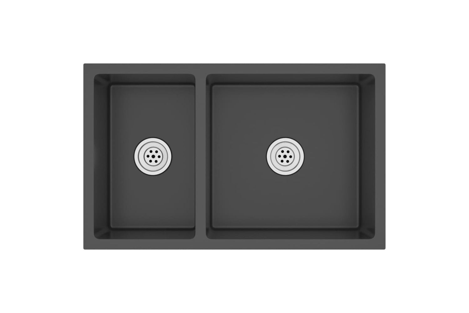 Vidaxl 51562 Kitchen Sink Black Stainless Steel-2