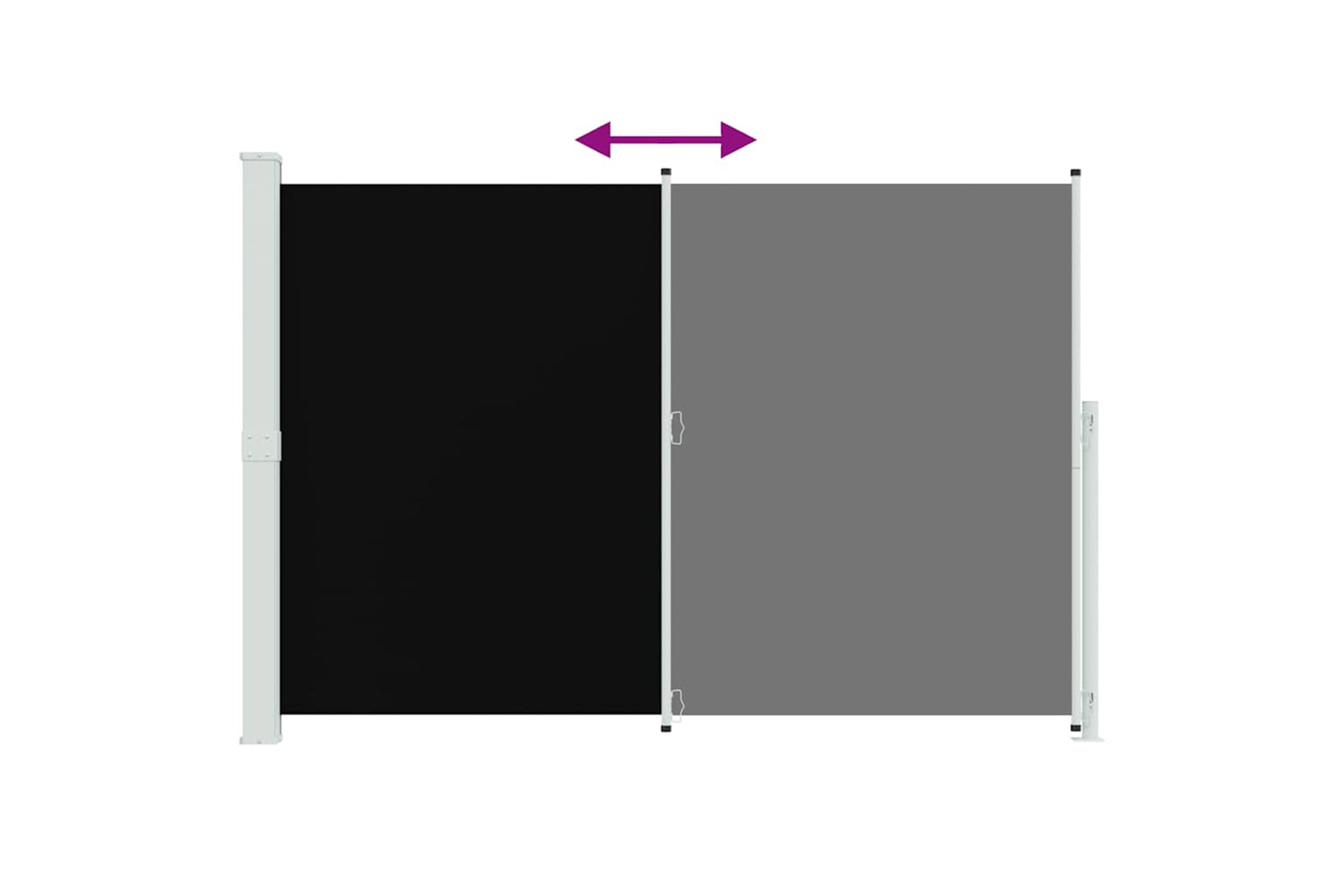 vidaXL 313411 Patio Retractable Side Awning 200x300cm Black-6