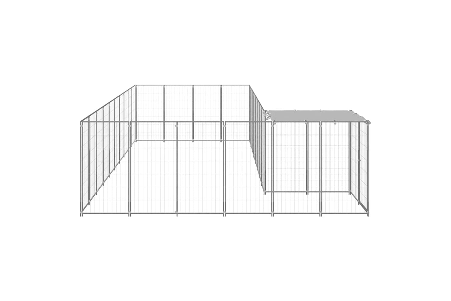 Vidaxl 3082244 Dog Kennel Silver 13.31 M2 Steel-3