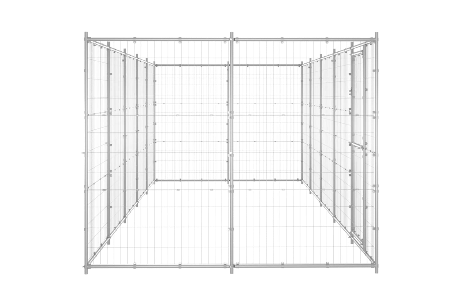 Vidaxl 3082309 Outdoor Dog Kennel Galvanised Steel 12.1 M2-3