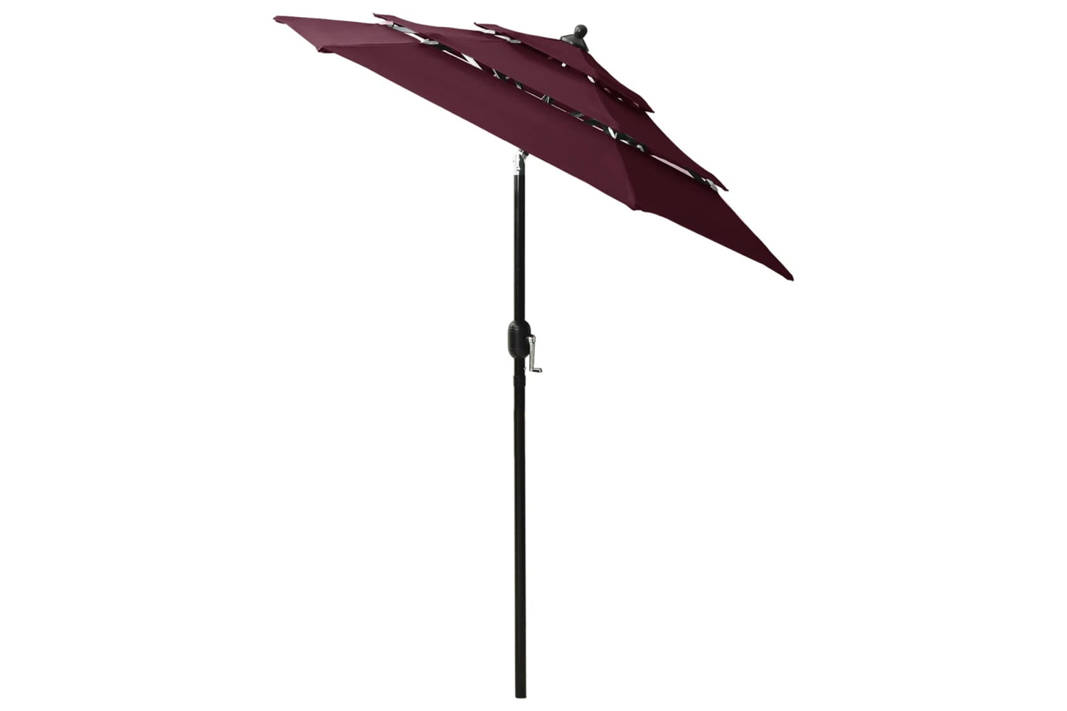 Vidaxl 313856 3-tier Parasol With Aluminium Pole Bordeaux Red 2 M-3
