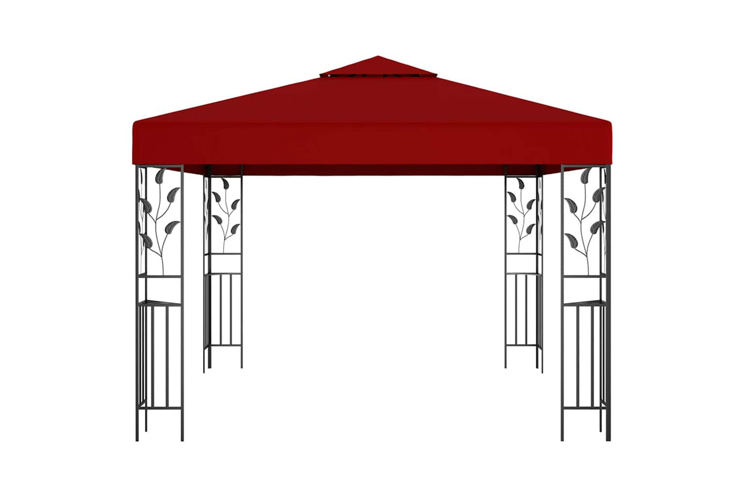 Vidaxl 3070297 Gazebo With Led String Lights 3x3 M Wine Red-3