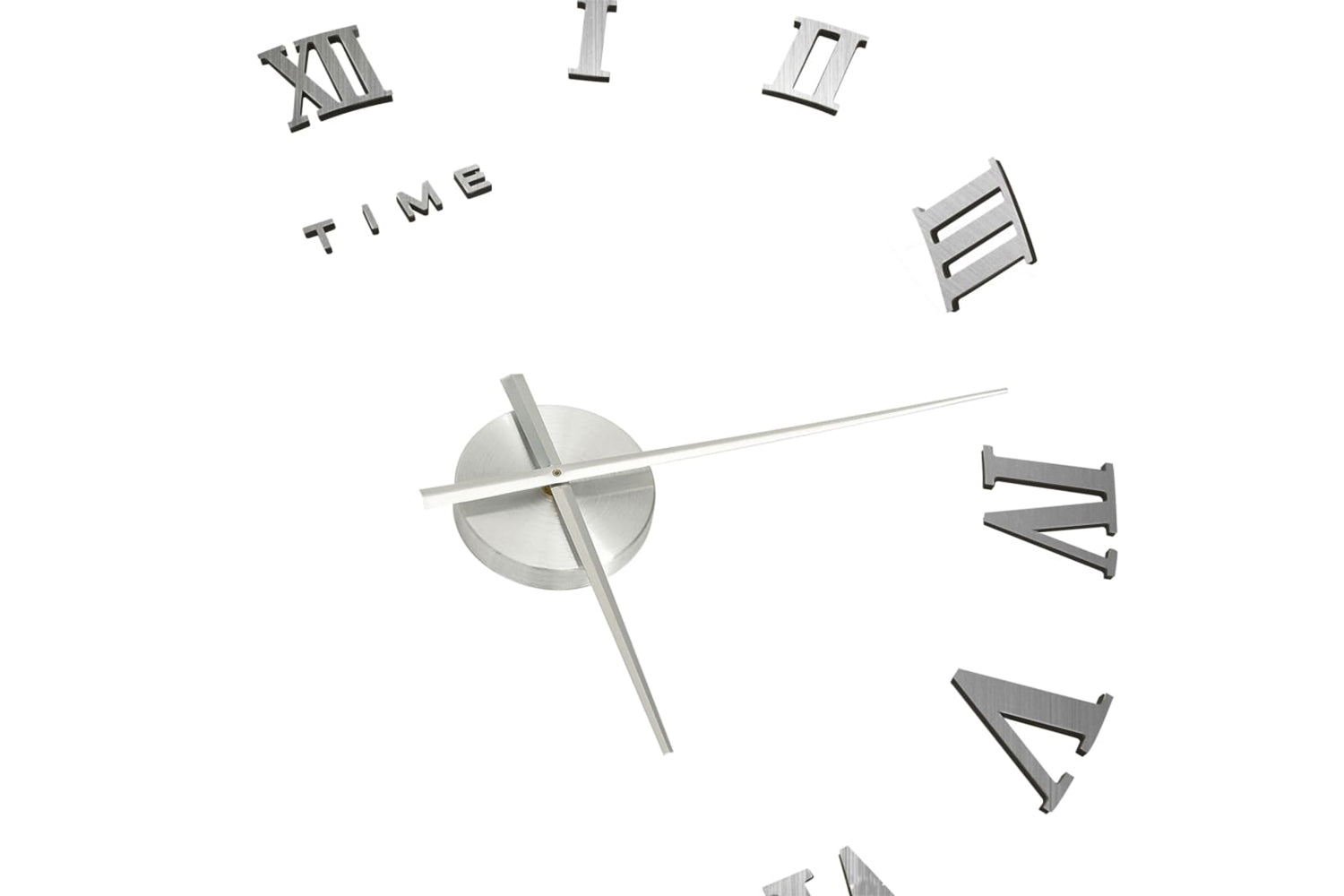 Vidaxl 325161 3D Wall Clock Modern Design 100 cm | Silver-3